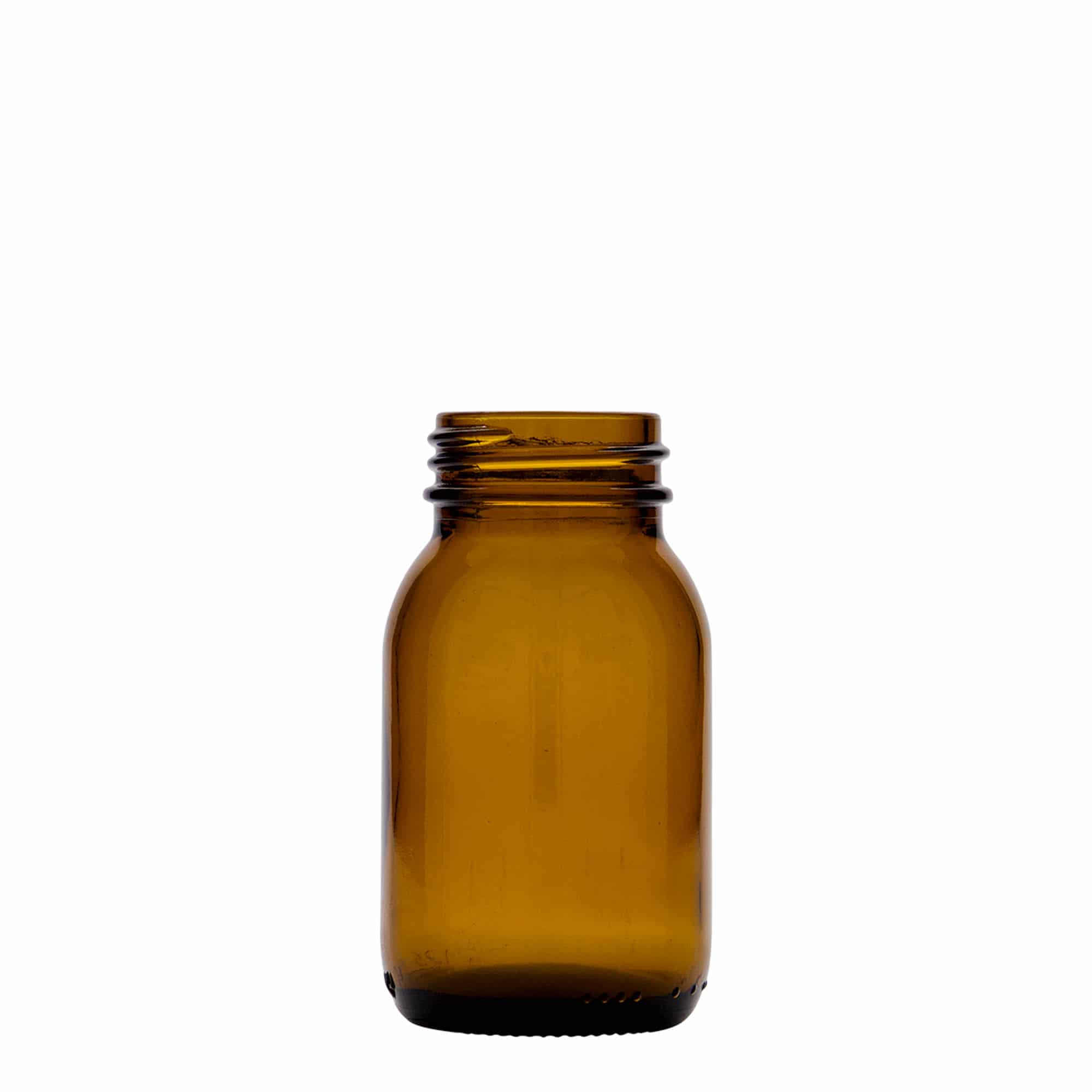 125 ml tegle sa širokim grlom, braon, otvor: DIN 40