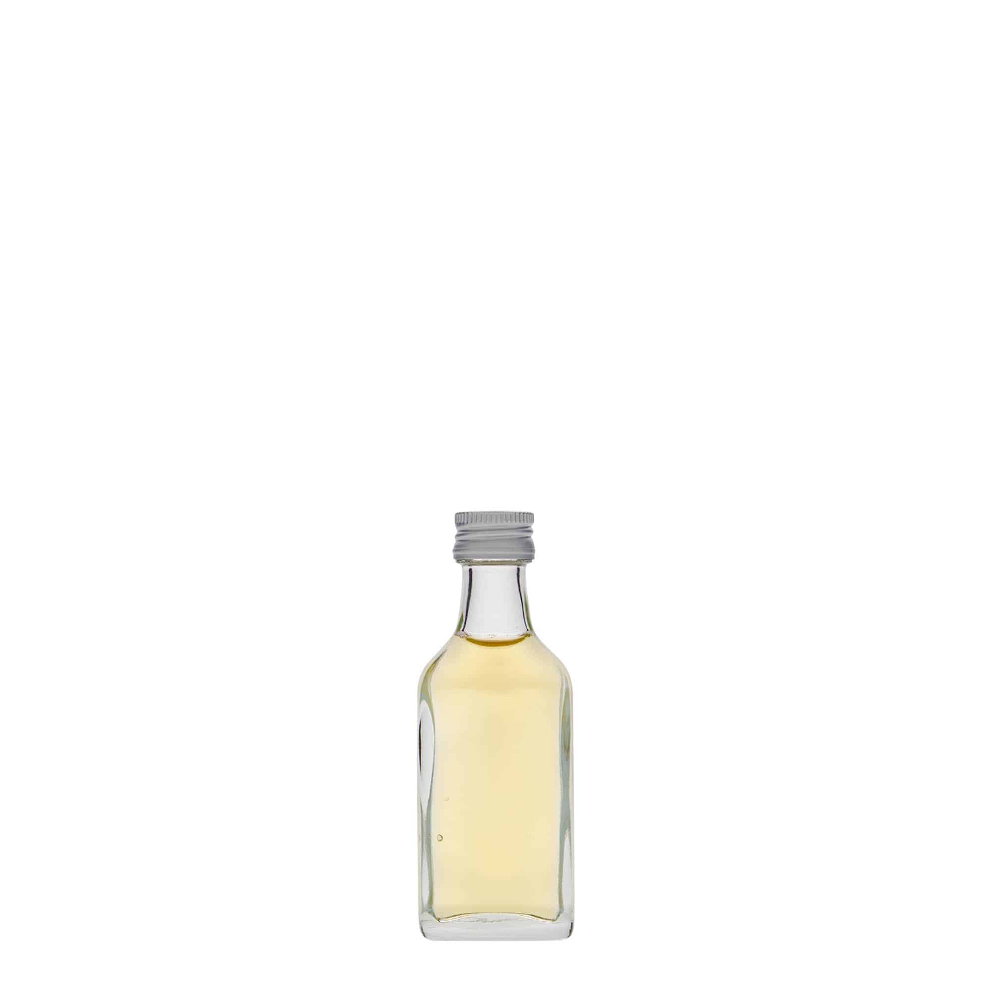 20 ml bočica za džep, pravougaona, staklena, otvor: PP 18 20 ml bočica za džep, pravougaona, staklena, otvor: PP 18