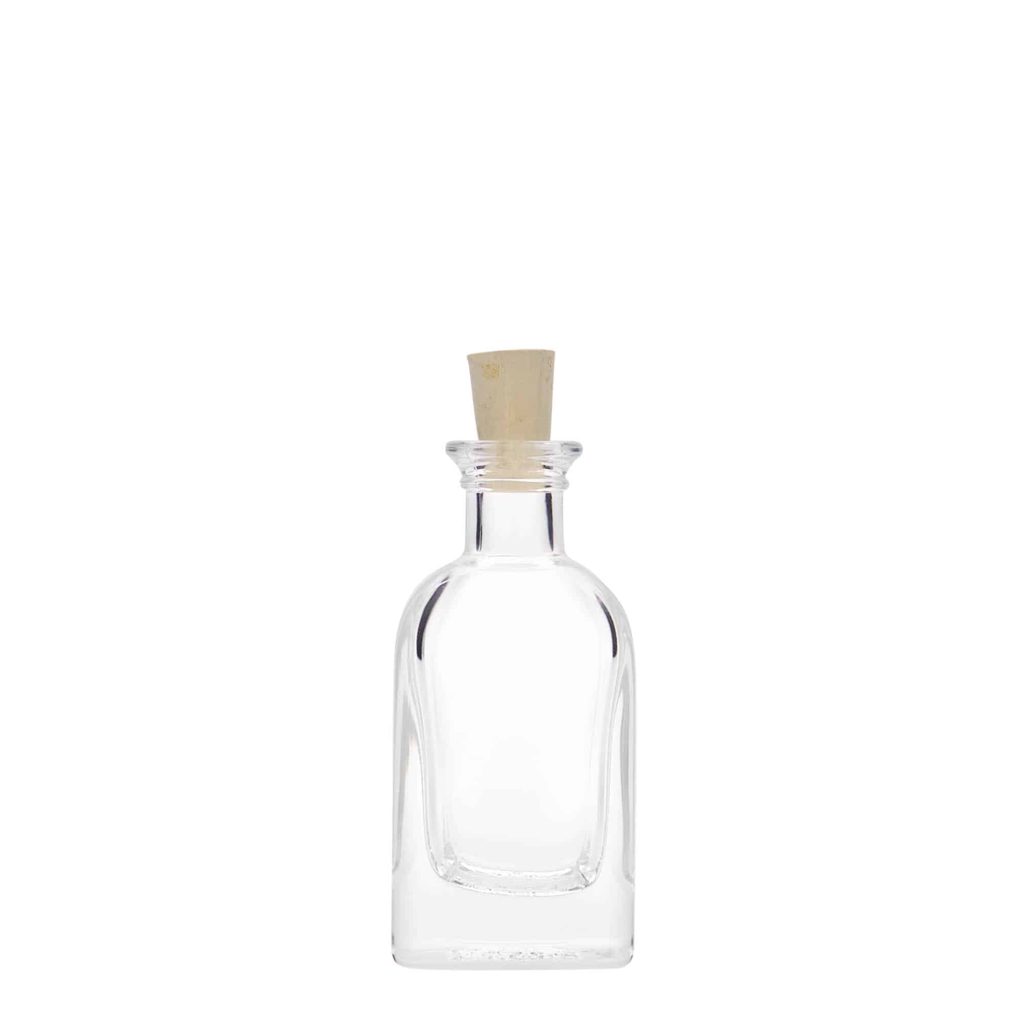 40 ml staklena flaša Apotheker Carré, kvadratna, otvor: pluta