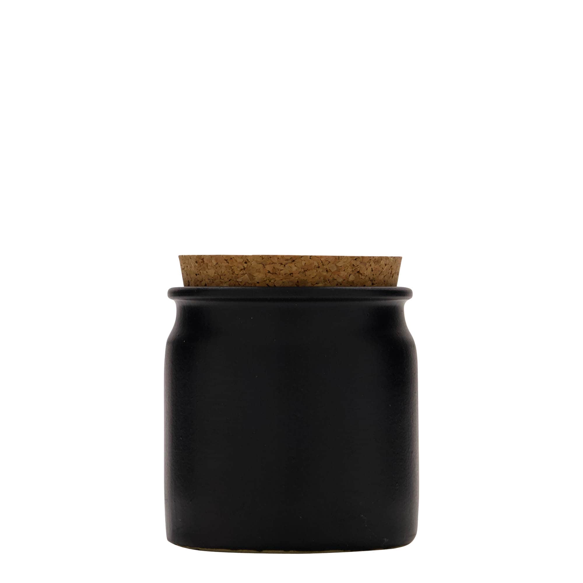 160 ml lonac od kamene keramike, crni, otvor: pluta