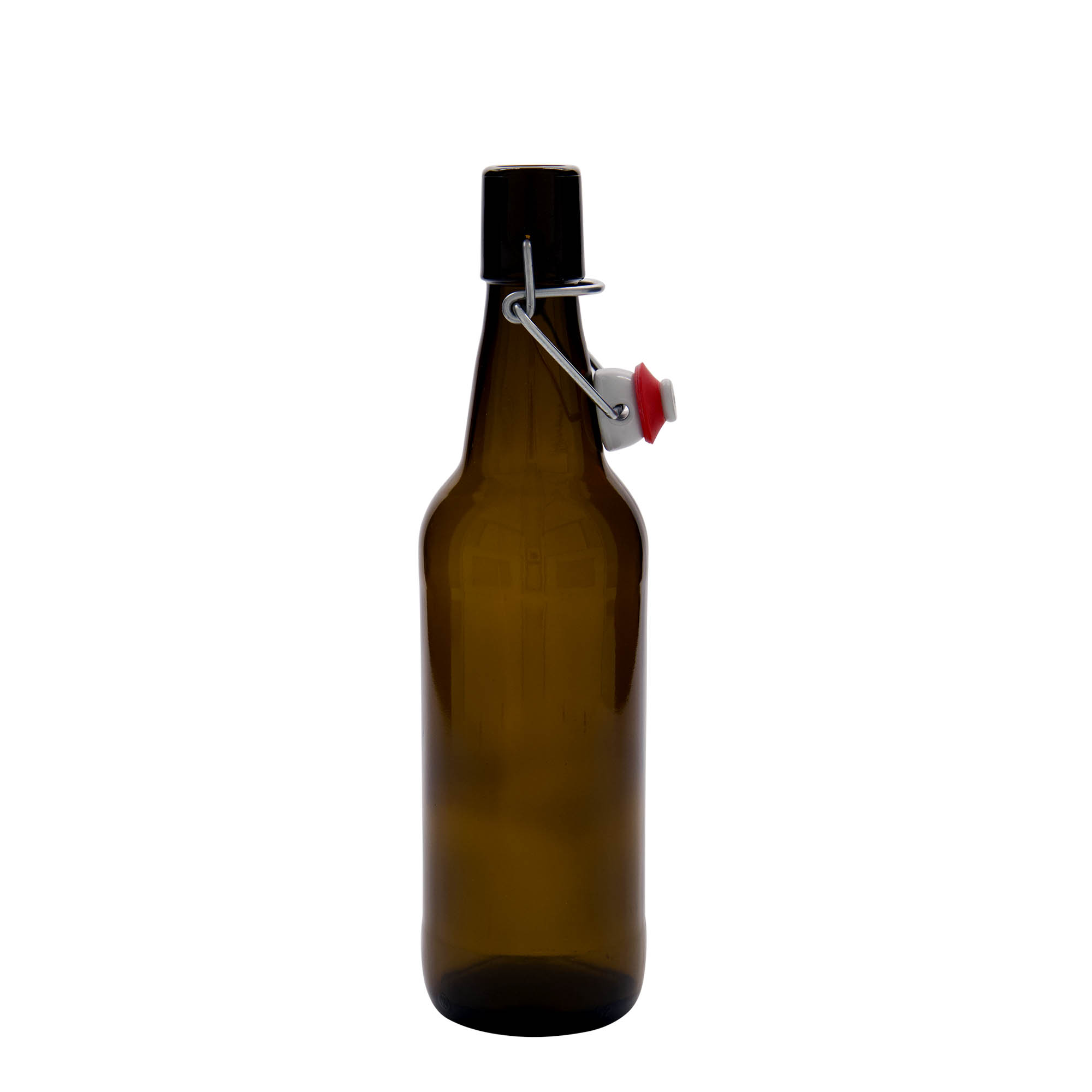 500 ml boca za pivo, staklena, braon, otvor: zatvarač sa polugom