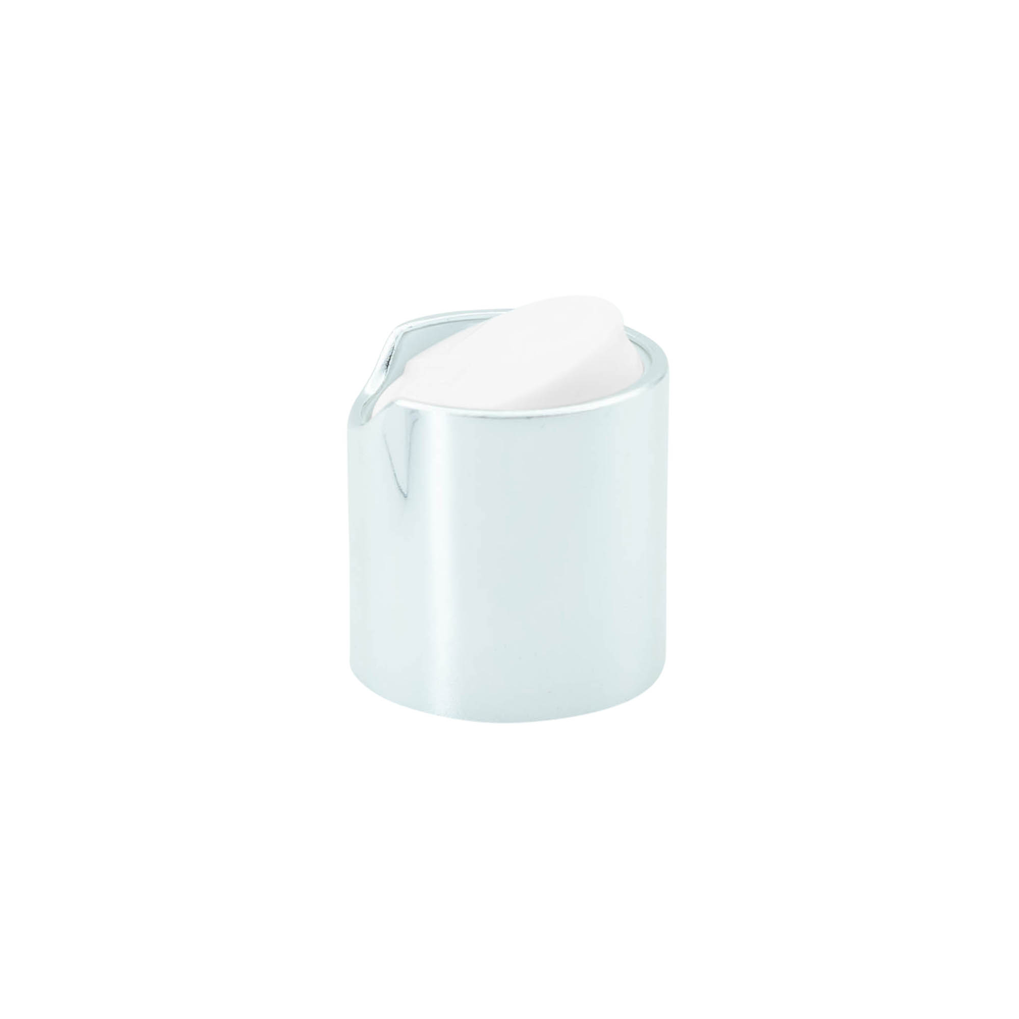 Zatvarač sa navojem Disc Top, PP-plastika, srebrna, za otvor: 24/410