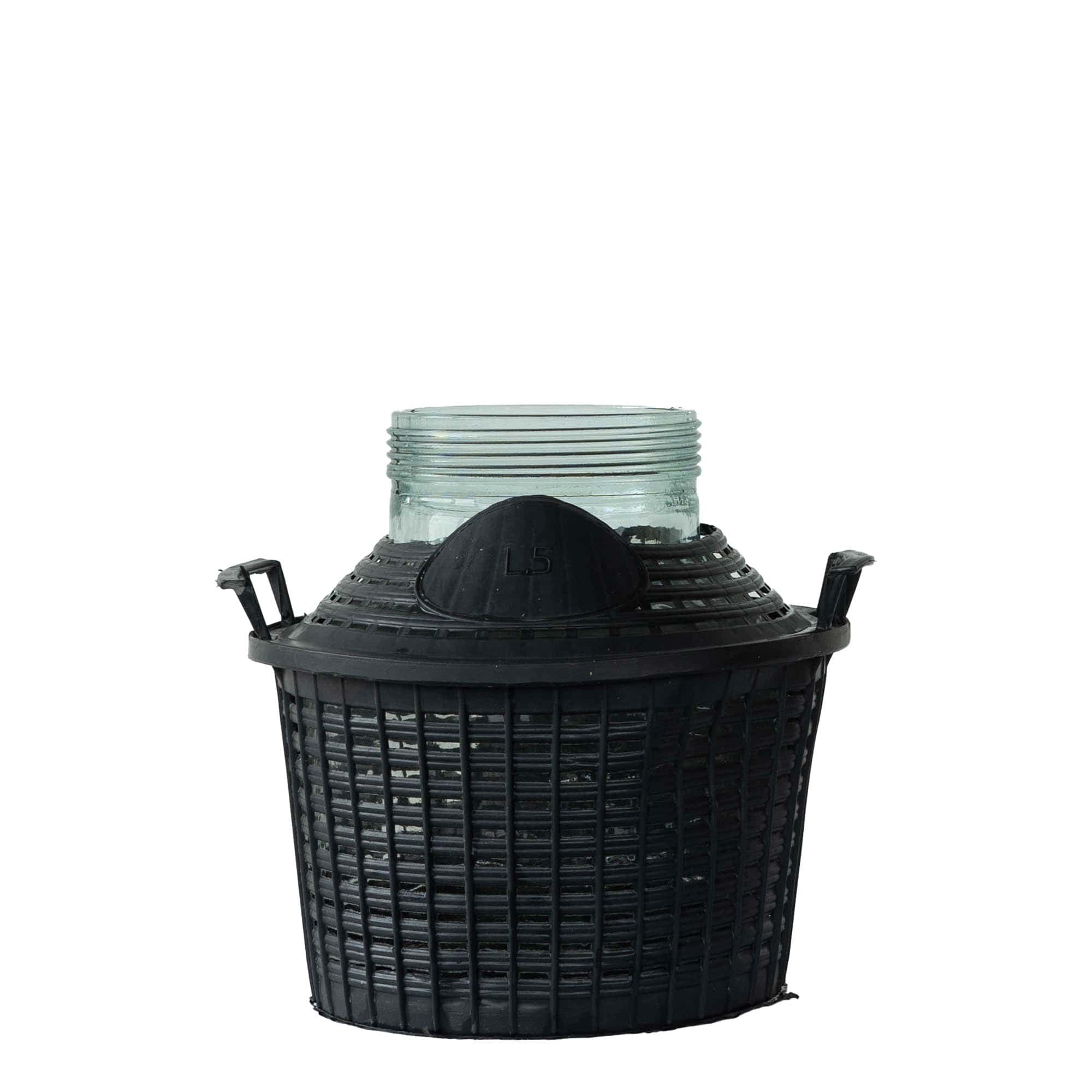 5 l balonska boca širokog grla, staklo, otvor: navojni zatvarač