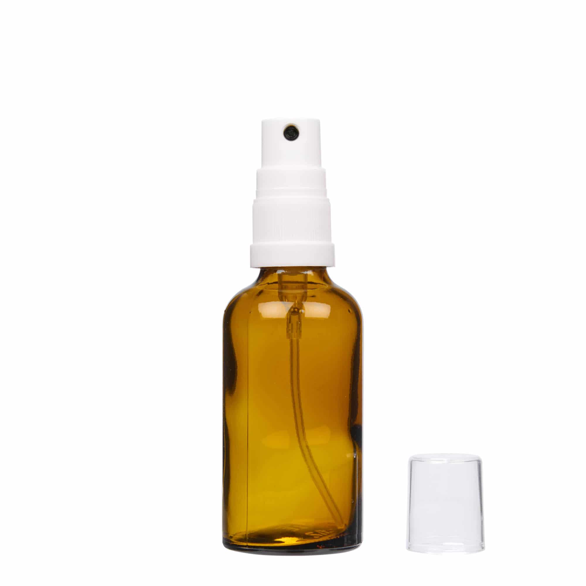 50 ml bočica za prskanje, medicinska, staklena, braon, grlo: DIN 18