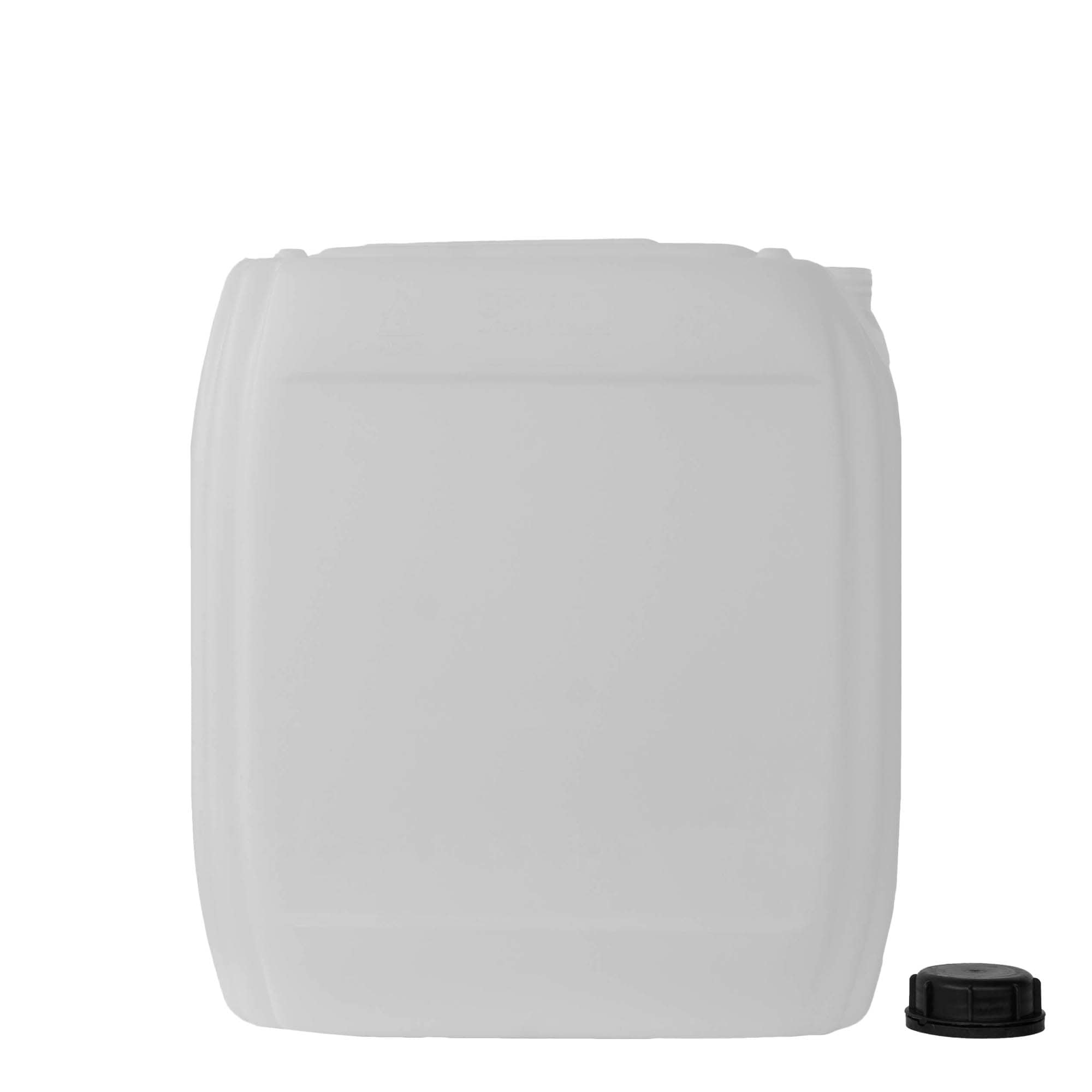 25 l kanister, pravougaoni, HDPE plastika, prirodna boja, otvor: ND 60