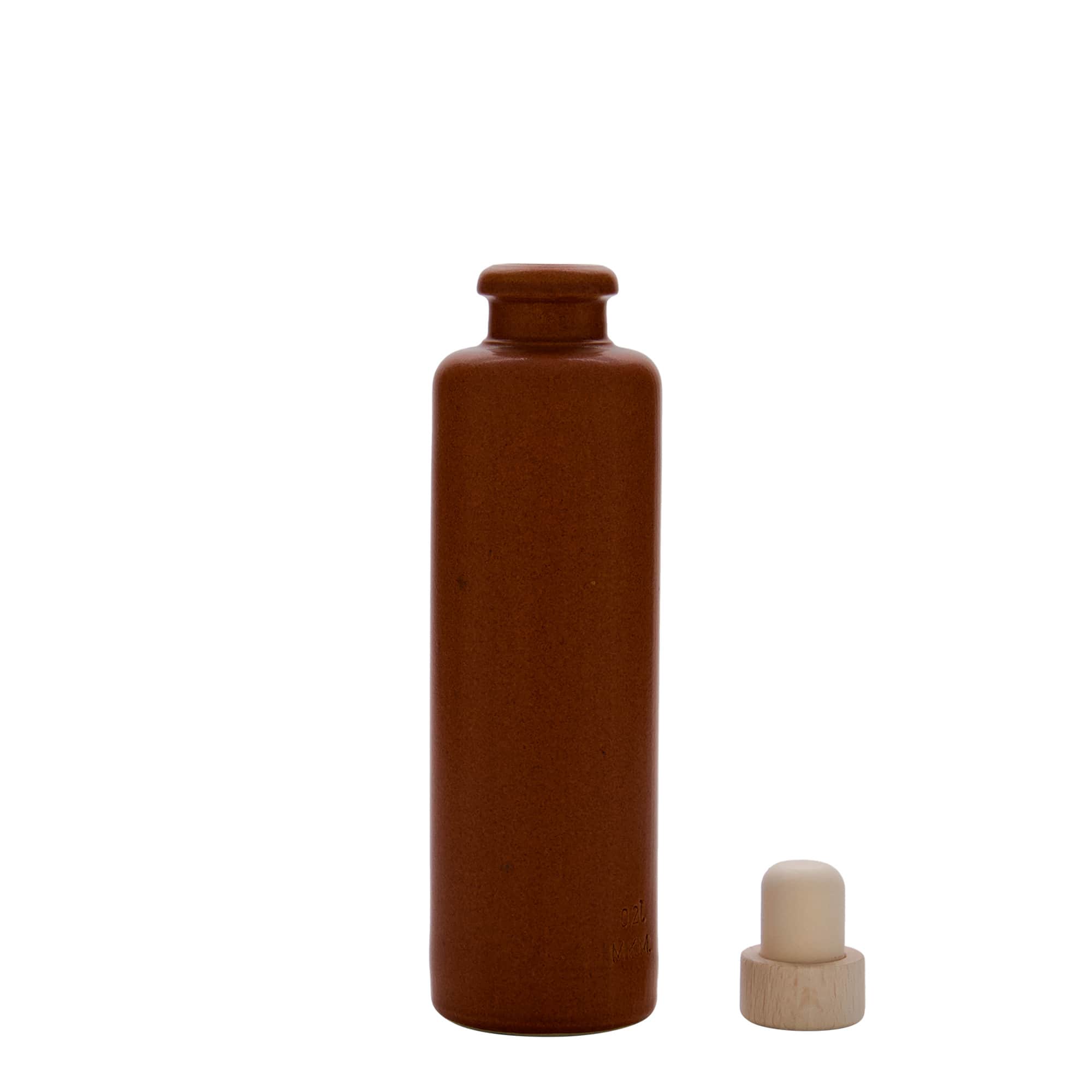 200 ml glineni bokal, kamenina, crveno-smeđi, otvor: pluta