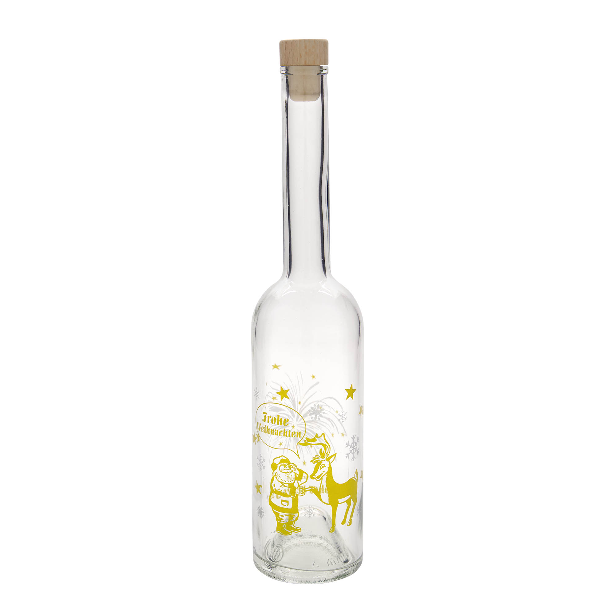 500 ml staklena flaša 'Opera', motiv: vatromet, grlo: plutа 500 ml staklena flaša 'Opera', motiv: vatromet, grlo: plutа