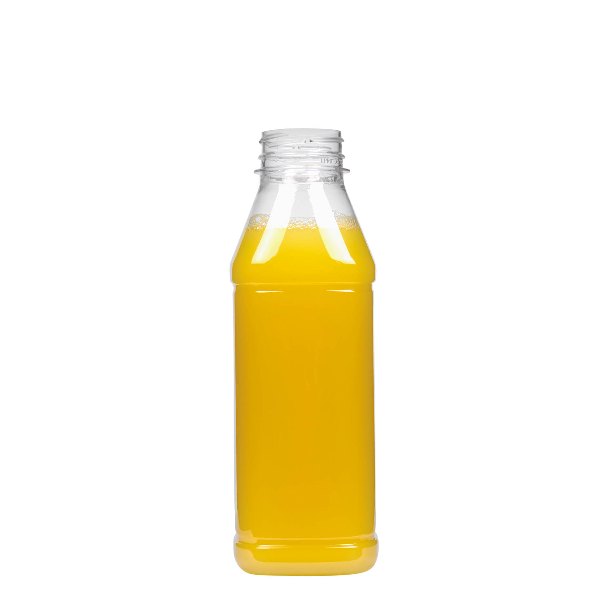 500 ml PET-flaša 'Milk and Juice Carré', kvadratna, plastika, grlo: 38 mm