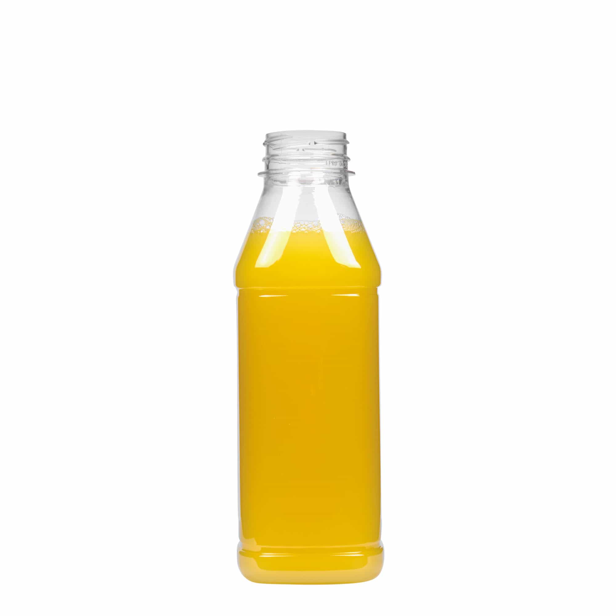 500 ml PET-flaša 'Milk and Juice Carré', kvadratna, plastika, grlo: 38 mm