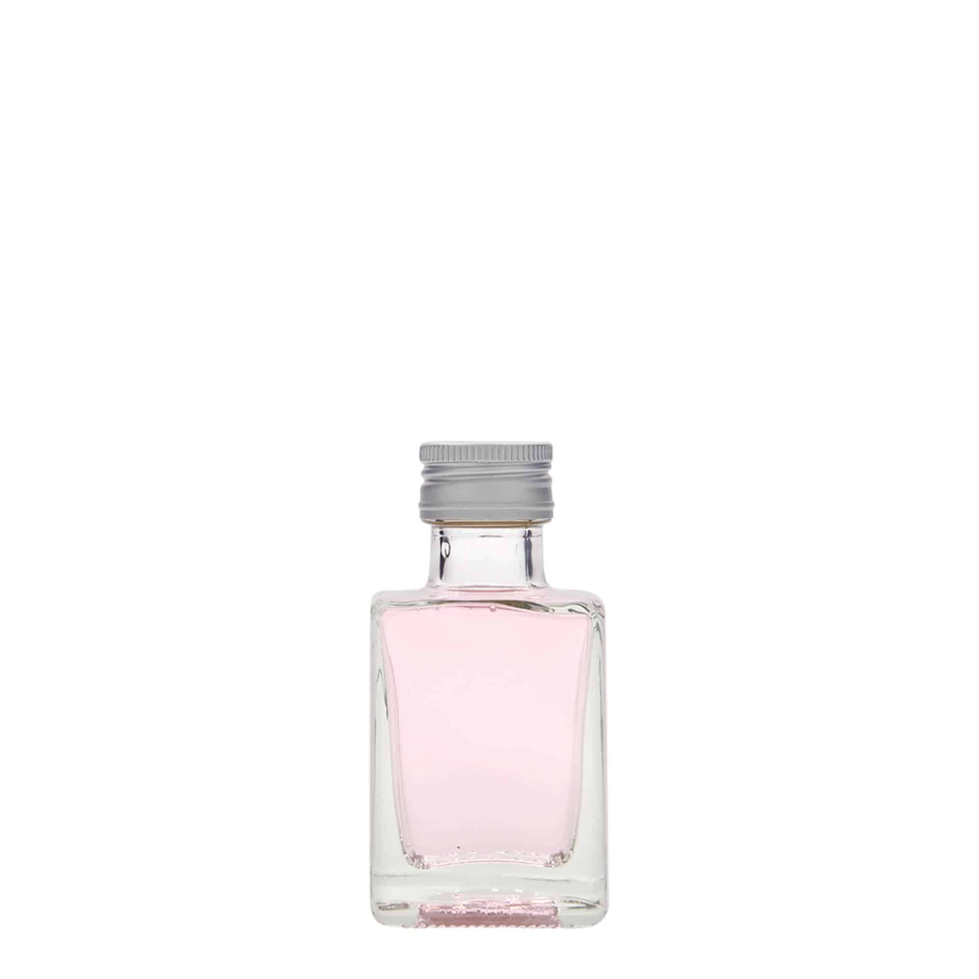 Staklena boca od 50 ml 'Cube', kvadratna, otvor: PP 24