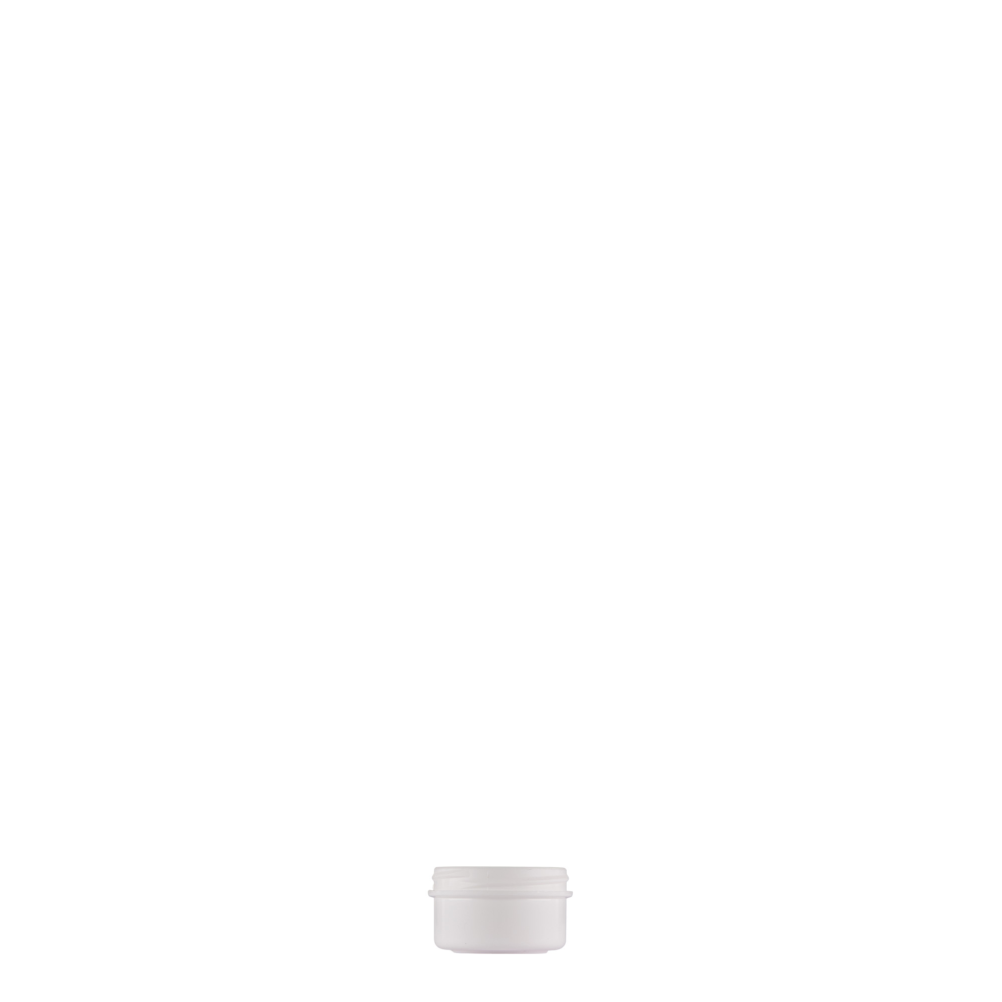 Plastična tegla od 6 ml 'White Line', PP, bela, otvor: Zatvarač sa navojem Plastična tegla od 6 ml 'White Line', PP, bela, otvor: Zatvarač sa navojem