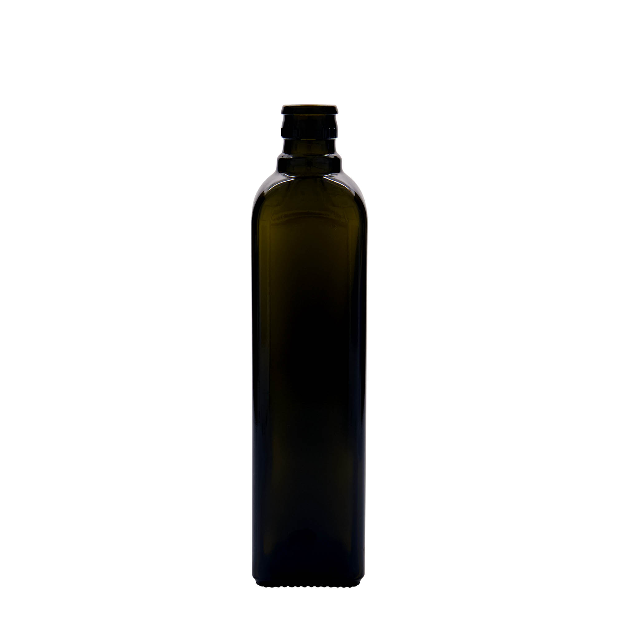 500 ml boca za sirće/ulje 'Quadra', staklena, kvadratna, antikno zelena, grlo: DOP 500 ml boca za sirće/ulje 'Quadra', staklena, kvadratna, antikno zelena, grlo: DOP