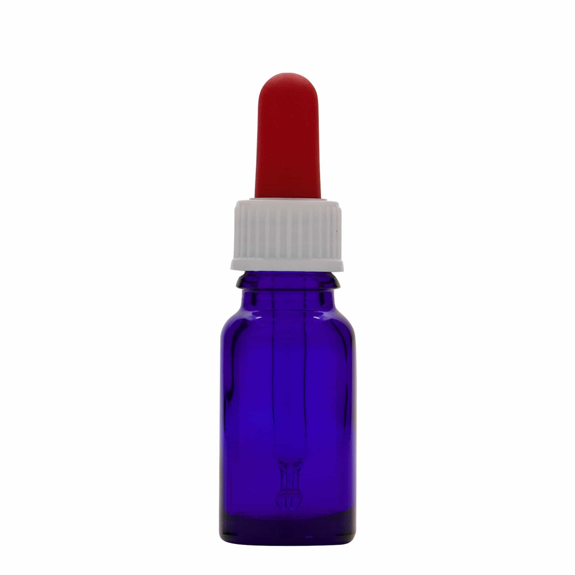 Boca sa pipetom medicinska od 10 ml, staklo, kraljevsko plava-crvena, otvor: DIN 18 Boca sa pipetom medicinska od 10 ml, staklo, kraljevsko plava-crvena, otvor: DIN 18