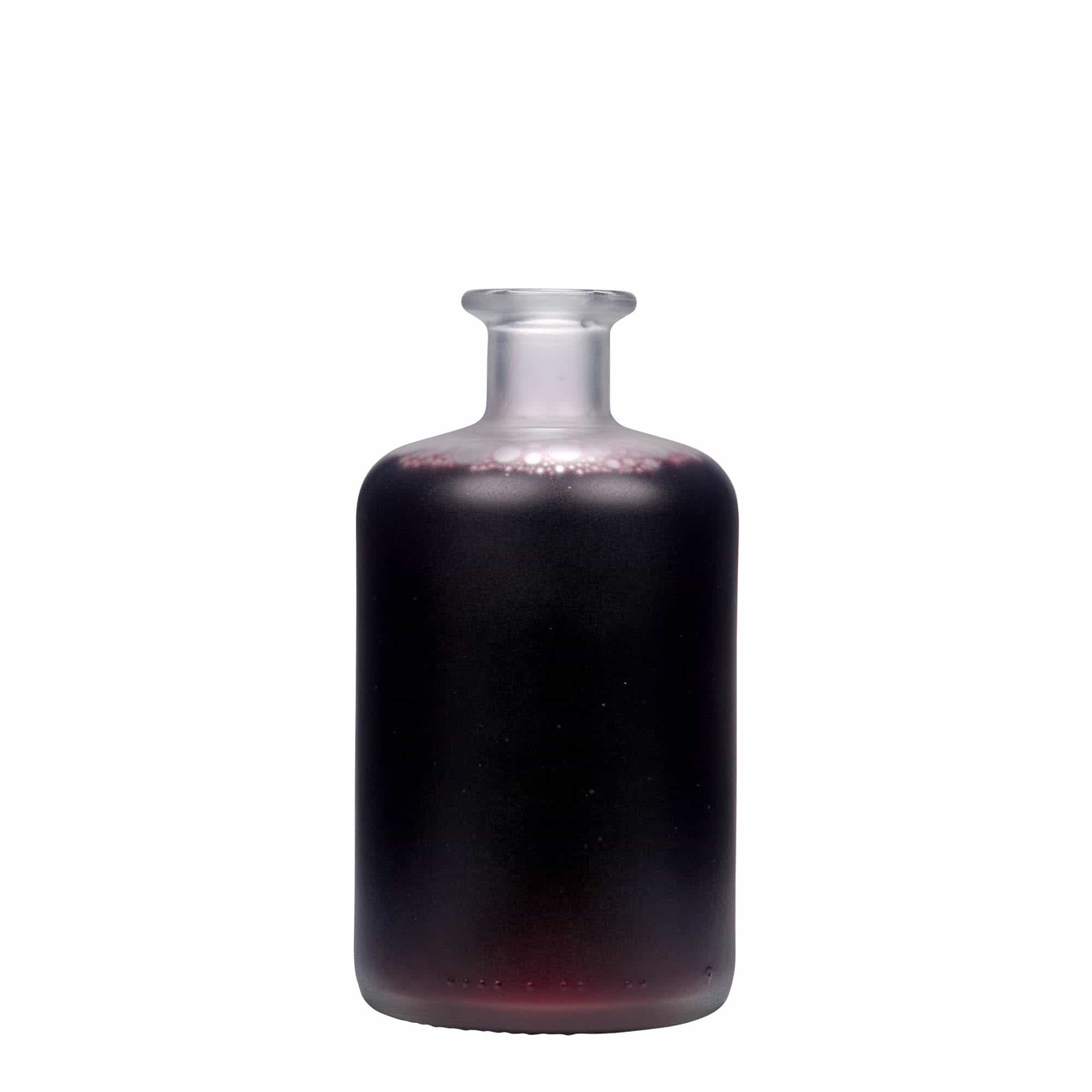 500 ml staklena flaša apotekarska, zamrznuta, otvor: pluta