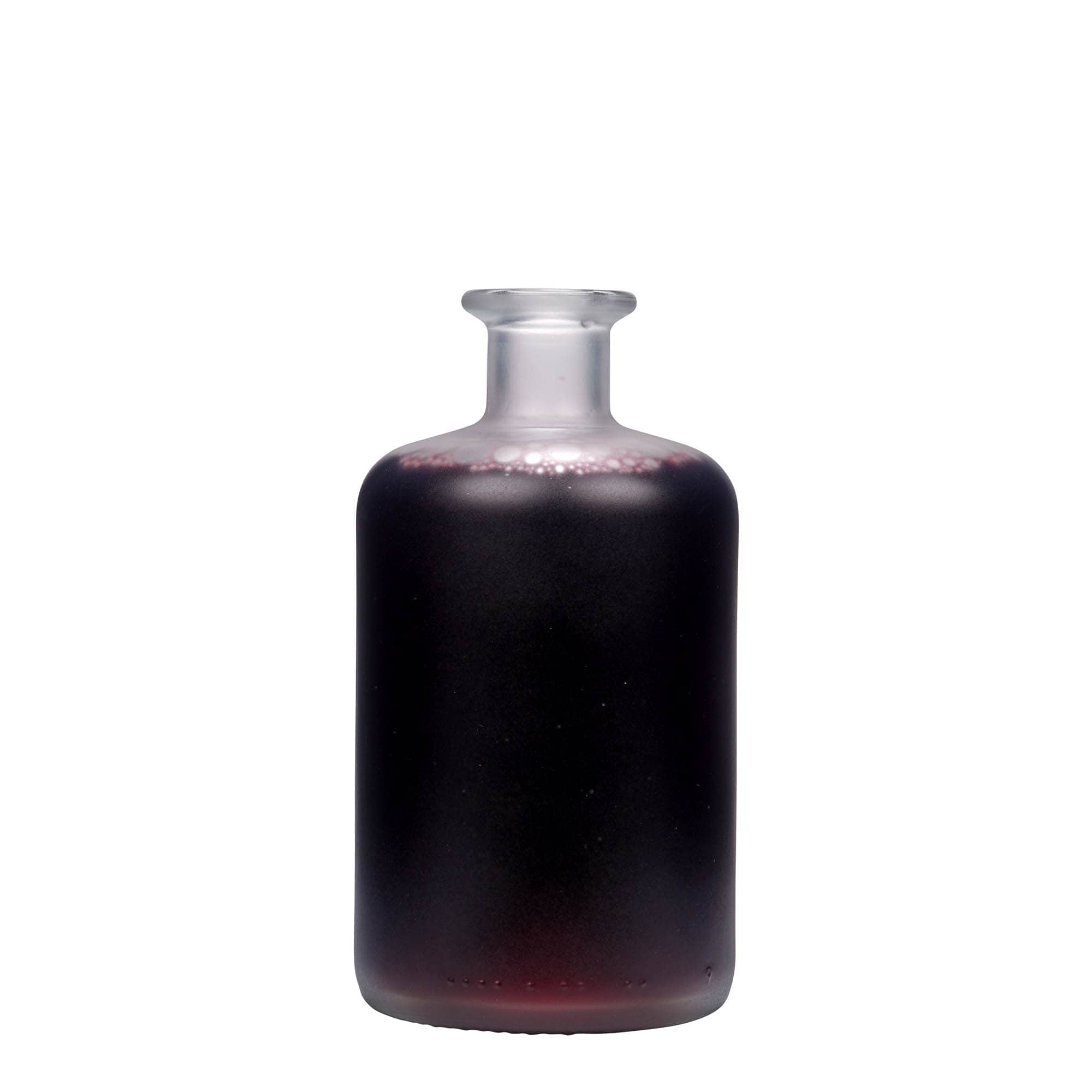 500 ml staklena flaša apotekarska, zamrznuta, otvor: pluta 500 ml staklena flaša apotekarska, zamrznuta, otvor: pluta