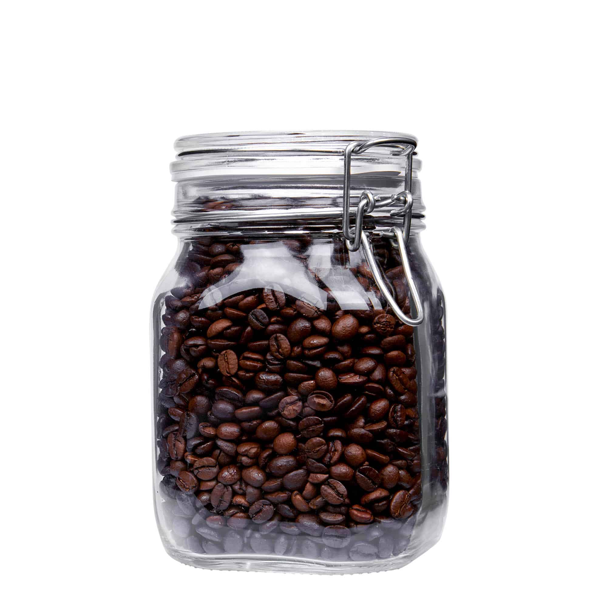 1.000 ml staklena tegla sa žičanim zatvaračem 'Fido', kvadratna, otvor: žični zatvarač 1.000 ml staklena tegla sa žičanim zatvaračem 'Fido', kvadratna, otvor: žični zatvarač