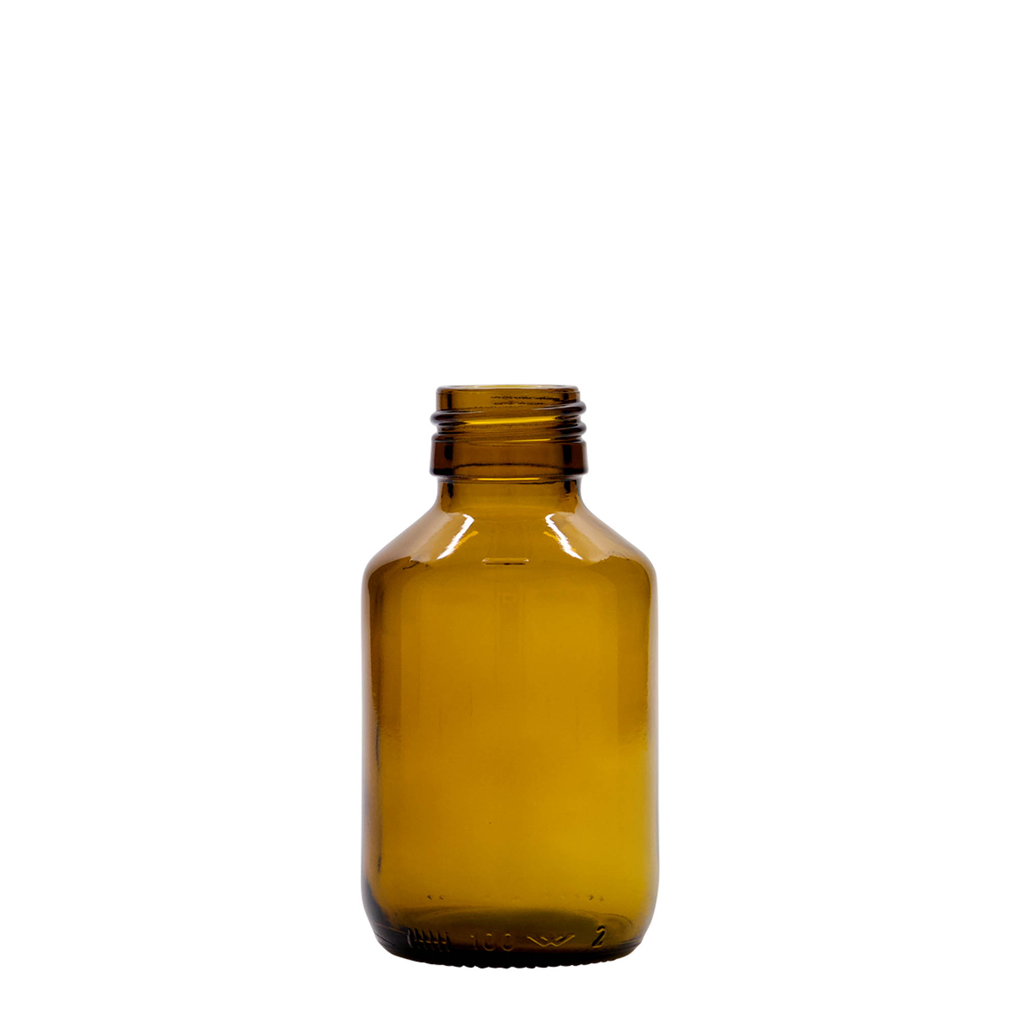 100 ml medicinska bočica, braon, staklo, grlo: PP 28 100 ml medicinska bočica, braon, staklo, grlo: PP 28