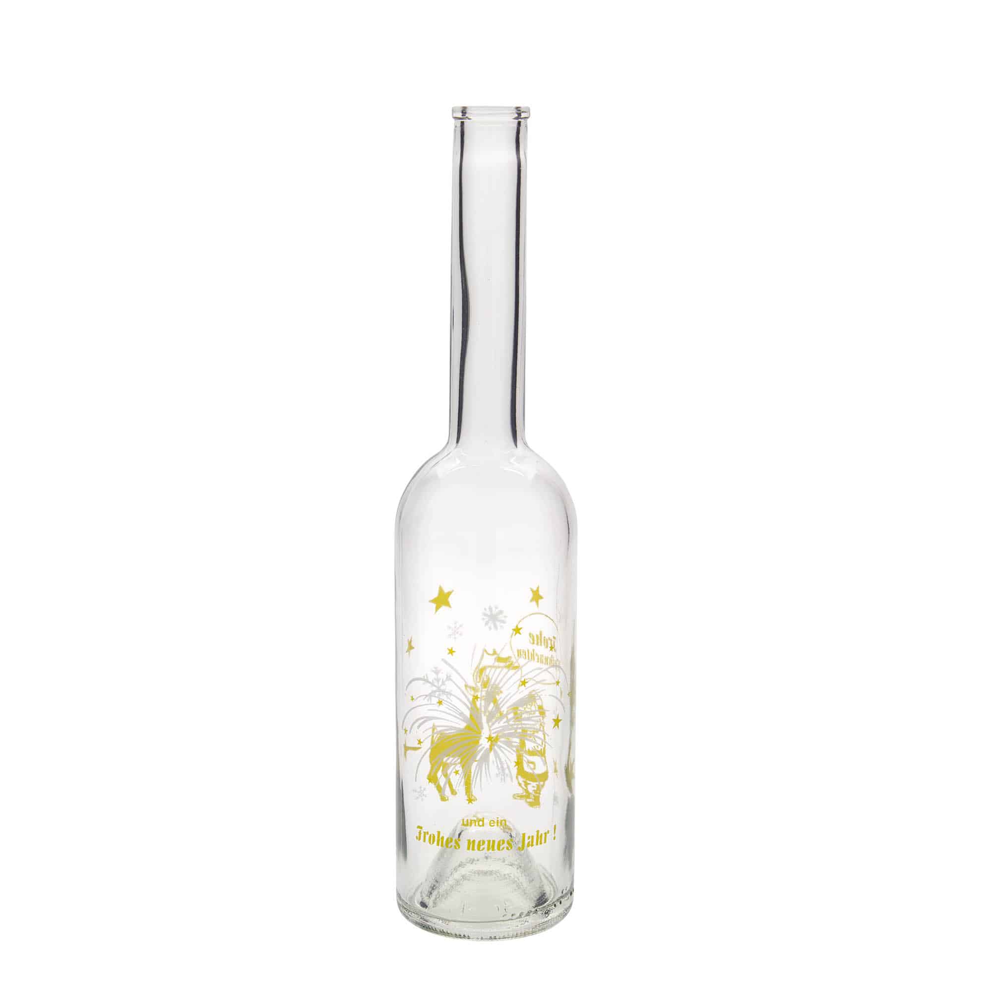 500 ml staklena flaša 'Opera', motiv: vatromet, grlo: plutа