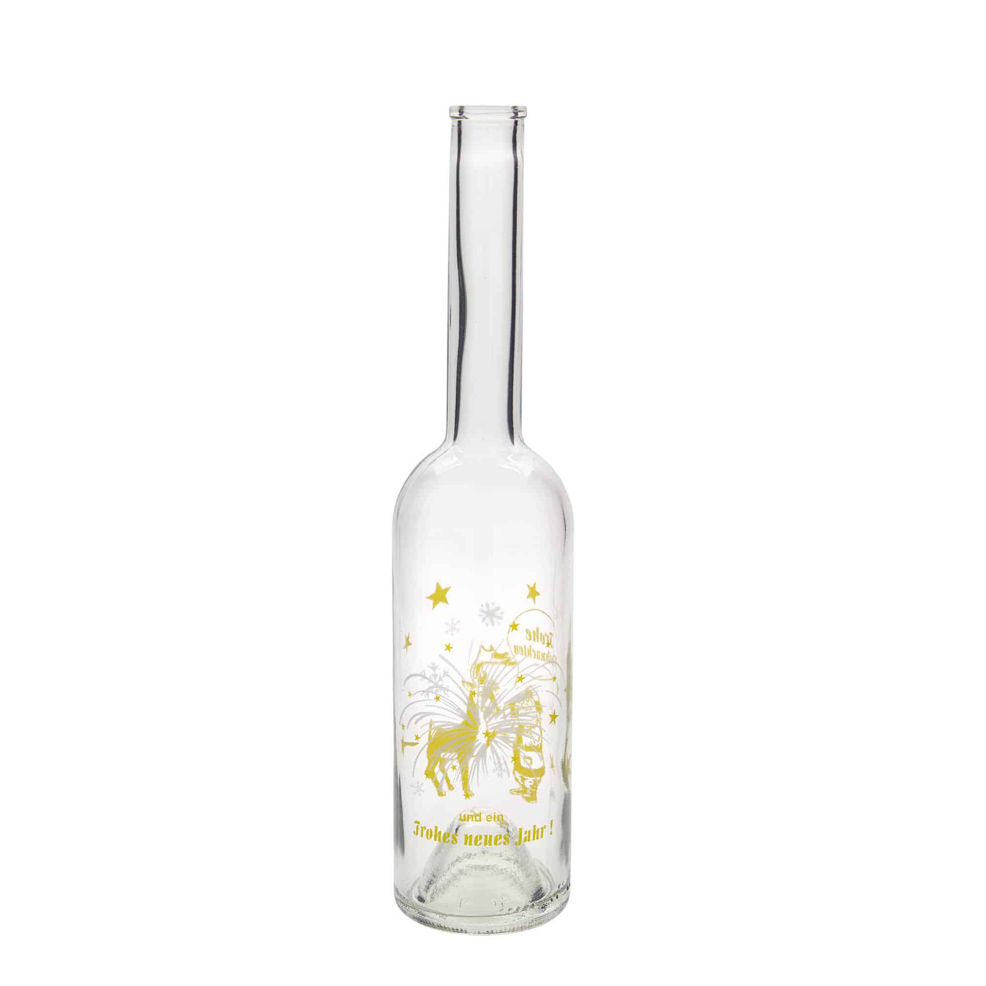 500 ml staklena flaša 'Opera', motiv: vatromet, grlo: plutа
