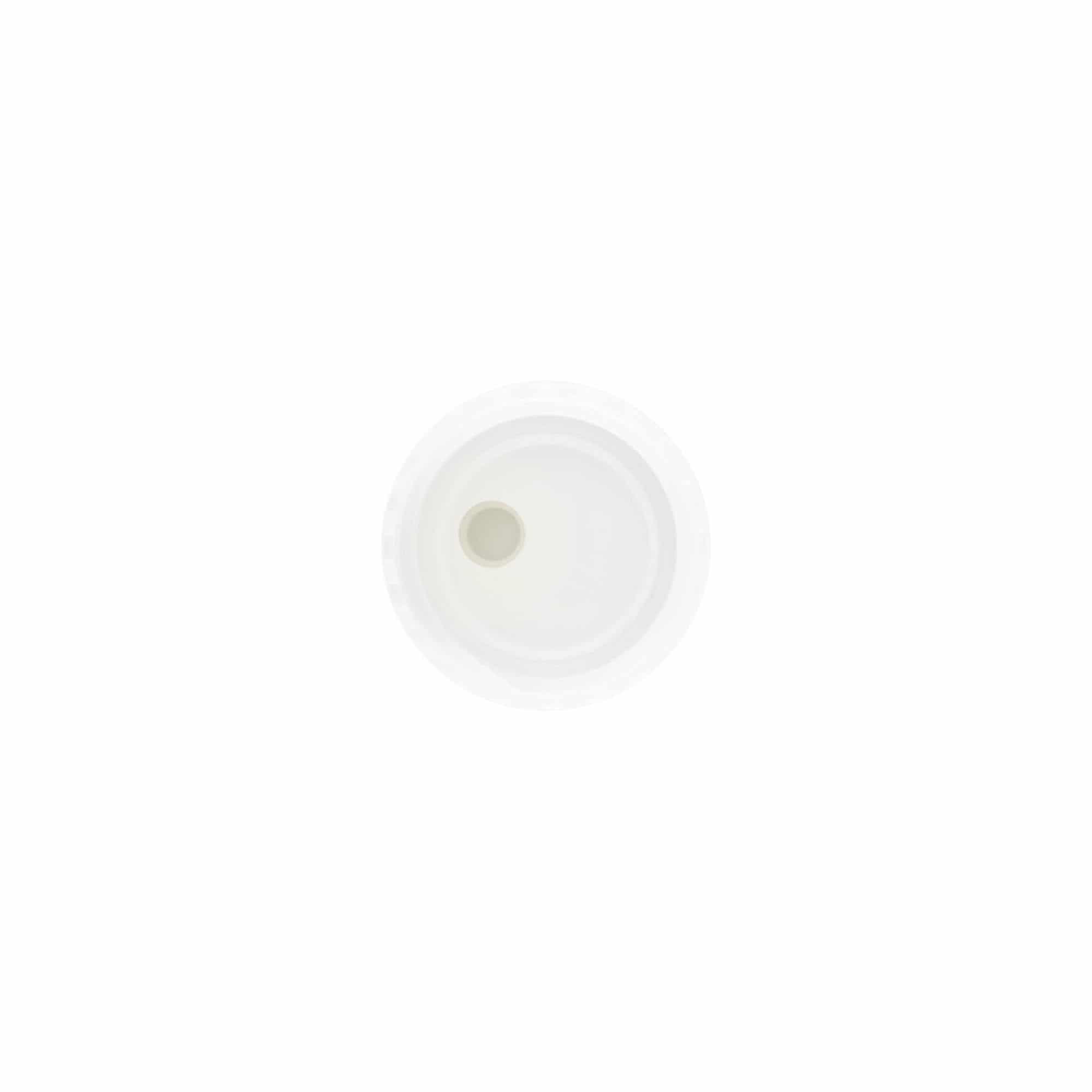 Zakrivak sa disk-topom, PP plastika, bela, za otvor: 24/410 Zakrivak sa disk-topom, PP plastika, bela, za otvor: 24/410