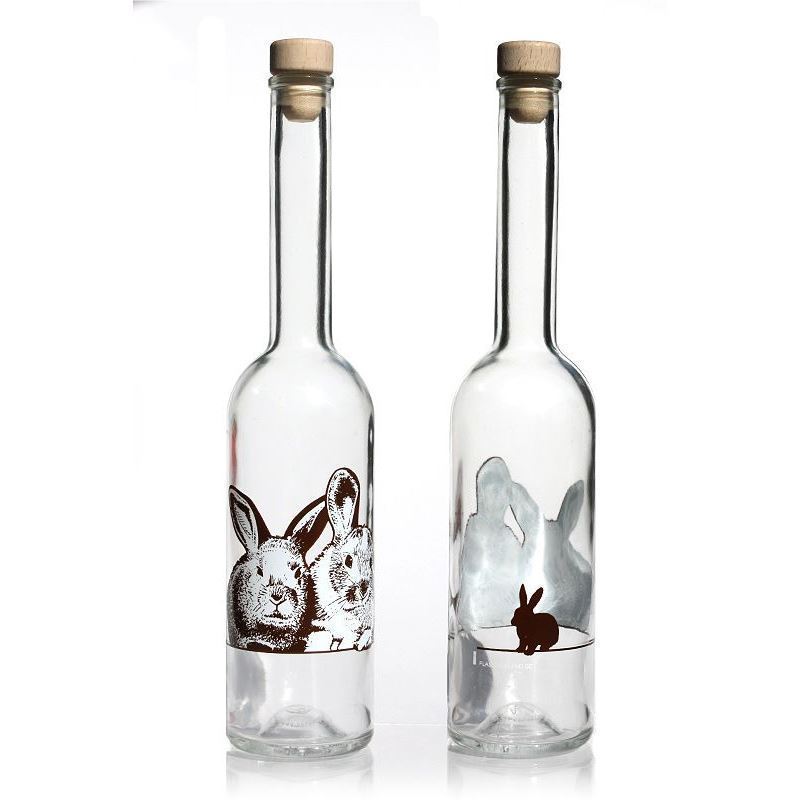 500 ml staklena flaša 'Opera', motiv: Zec, grlo: plutа 500 ml staklena flaša 'Opera', motiv: Zec, grlo: plutа