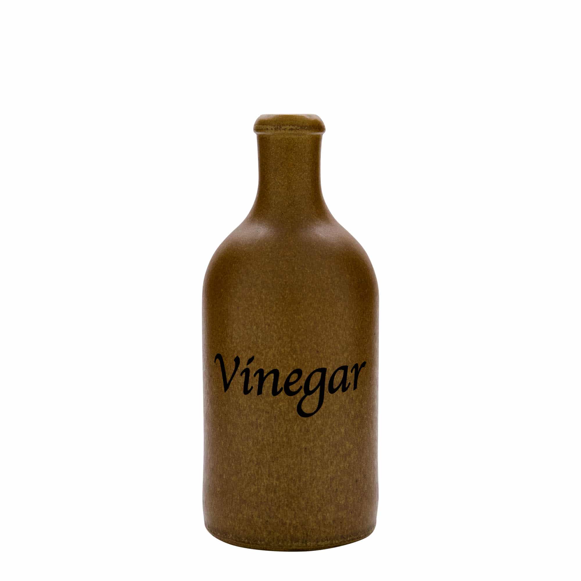 Glinena boca od 500 ml, motiv: Vinegar, keramika, braon-kristal, otvor: Plutani čep Glinena boca od 500 ml, motiv: Vinegar, keramika, braon-kristal, otvor: Plutani čep