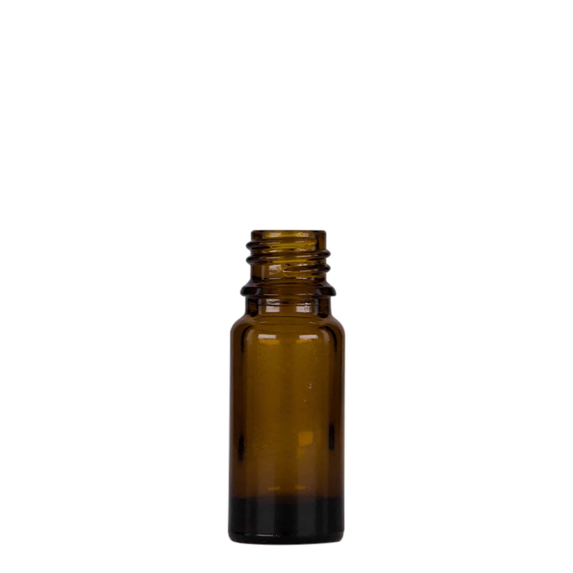 10 ml bočica sa pipetom, medicinska, staklena, braon-crna, grlo: DIN 18