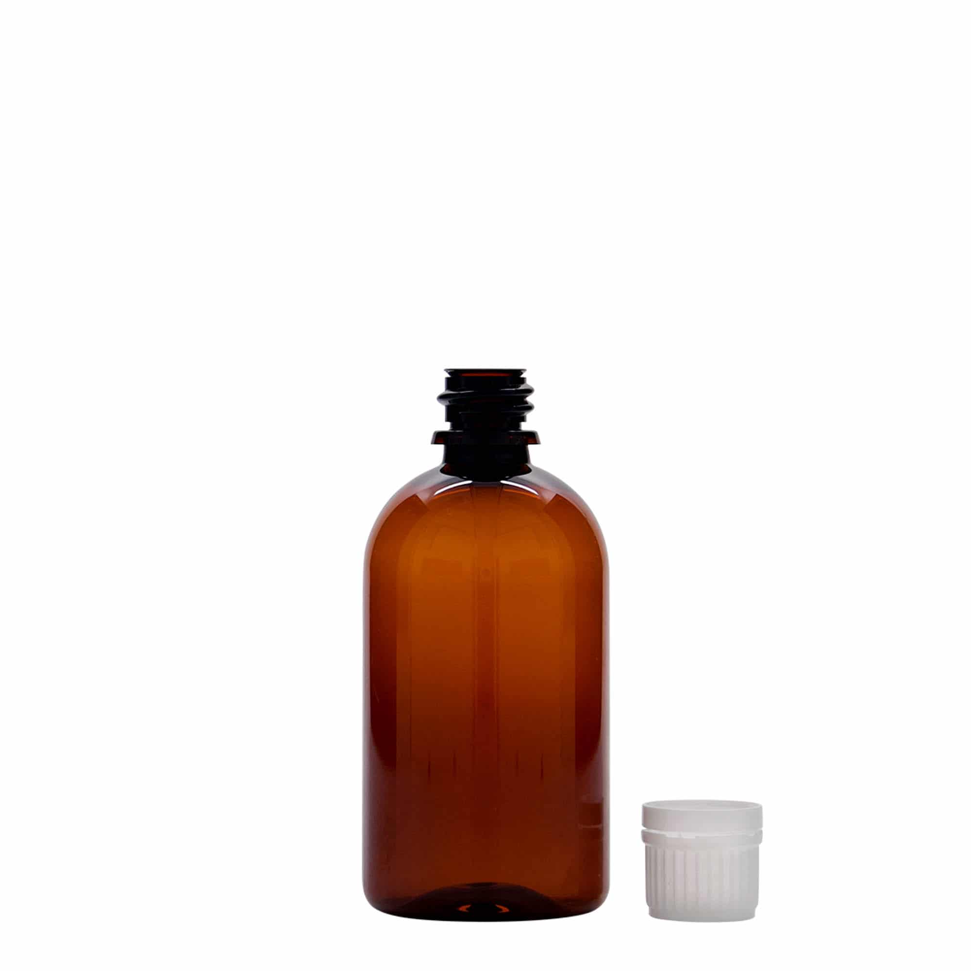 PET medicinska boca od 100 ml 'Easy Living', braon, plastika, otvor: DIN 18