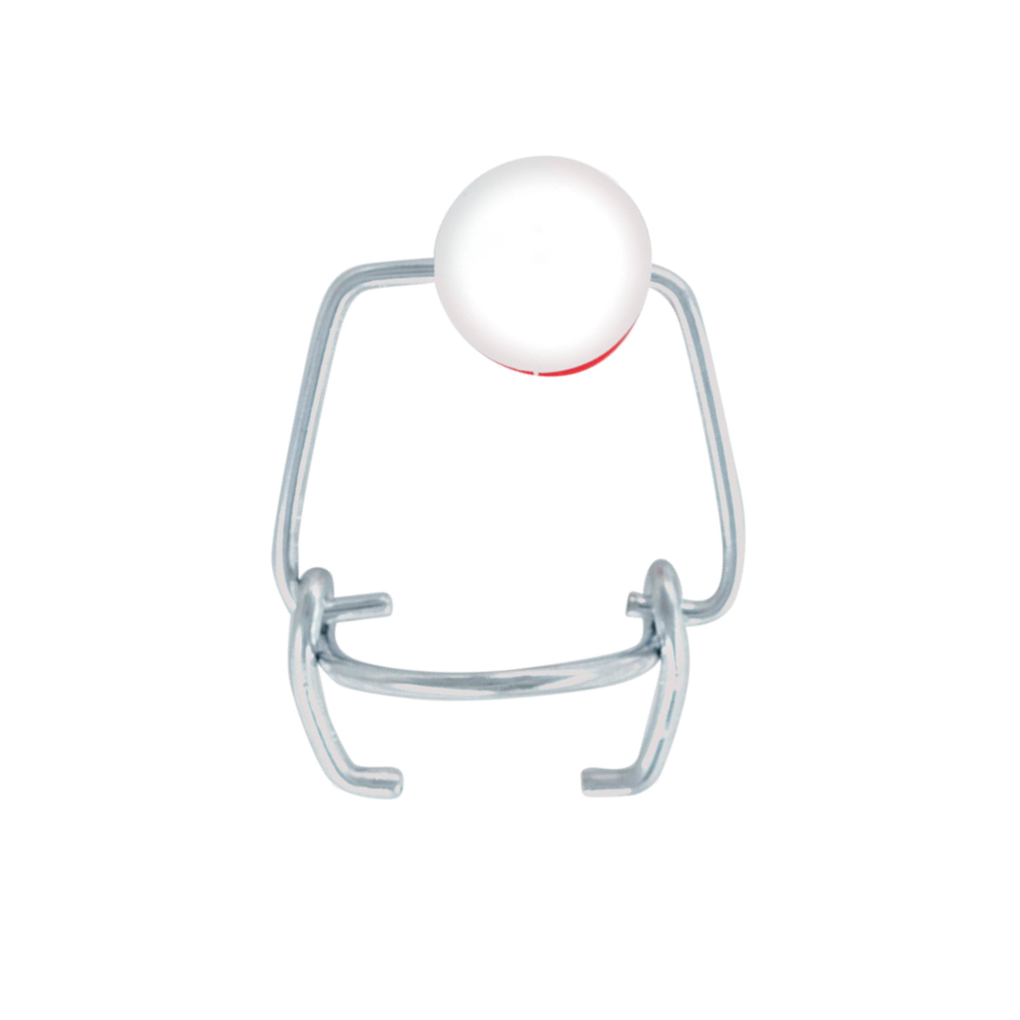 Mini kopča za naočare, plastika, crveno-bela Mini kopča za naočare, plastika, crveno-bela