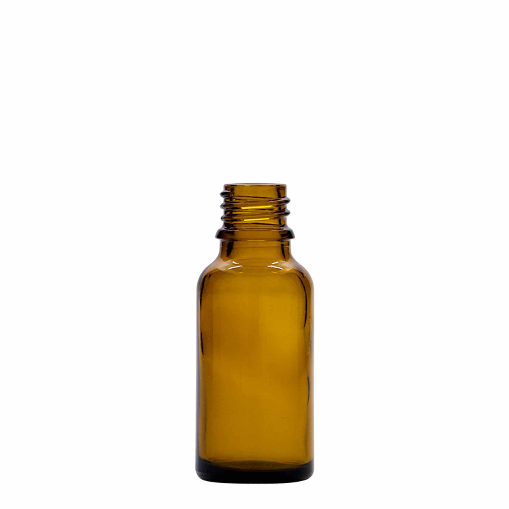 20 ml bočica sa pipetom, medicinska, staklena, braon, grlo: DIN 18