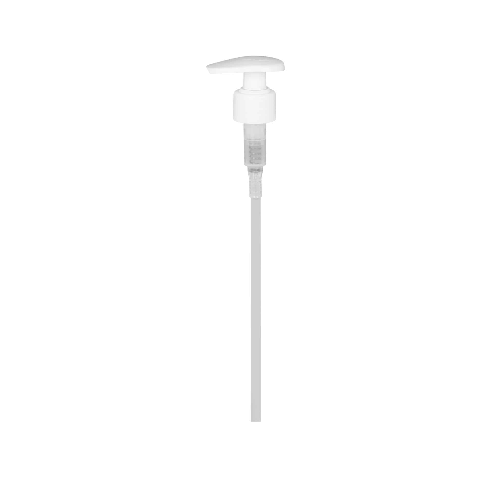 Zatvarač sa navojem, dozer pumpa, PP-plastika, bela, za grlo: 24/410