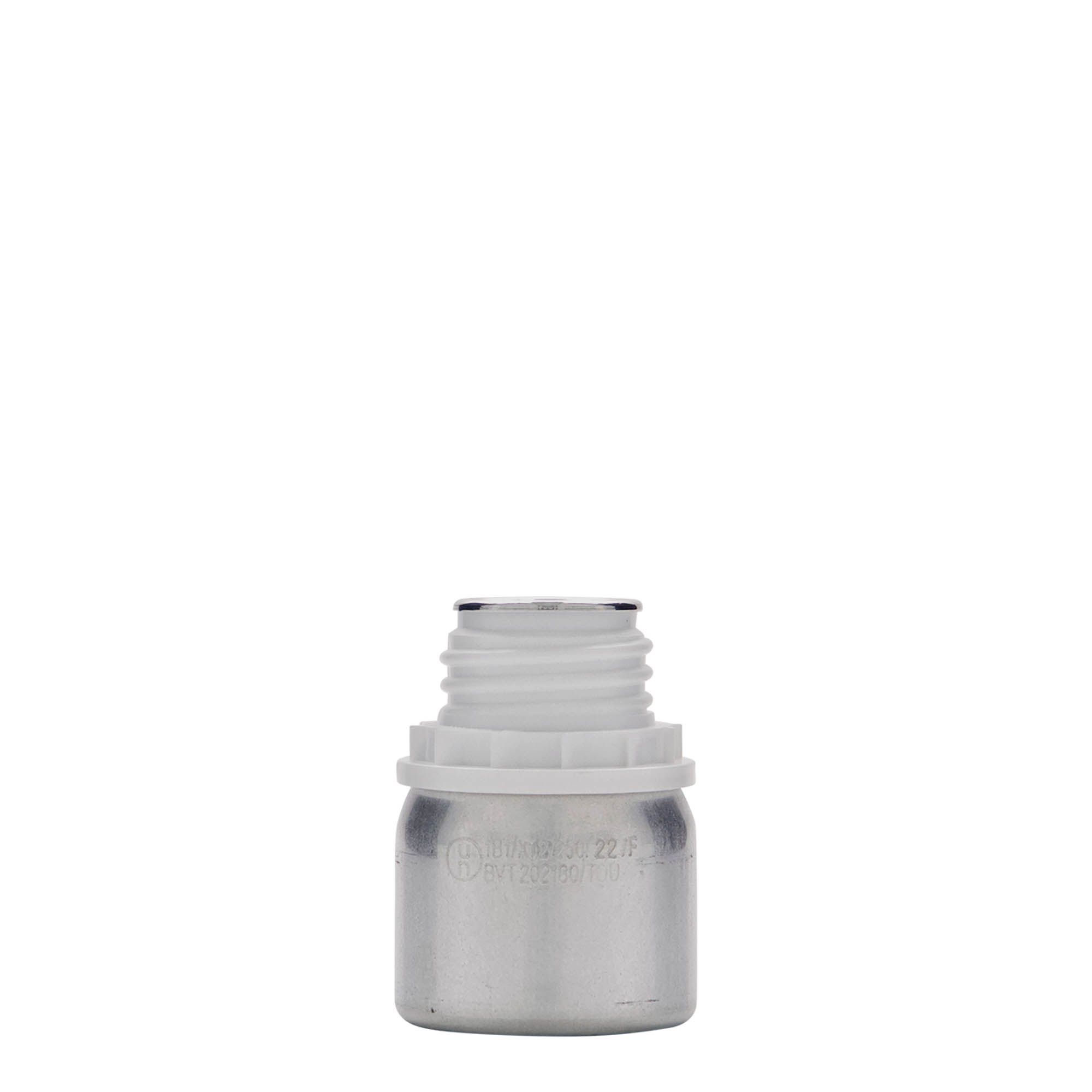 50 ml aluminijumska flaša, metal, srebrna, otvor: DIN 32