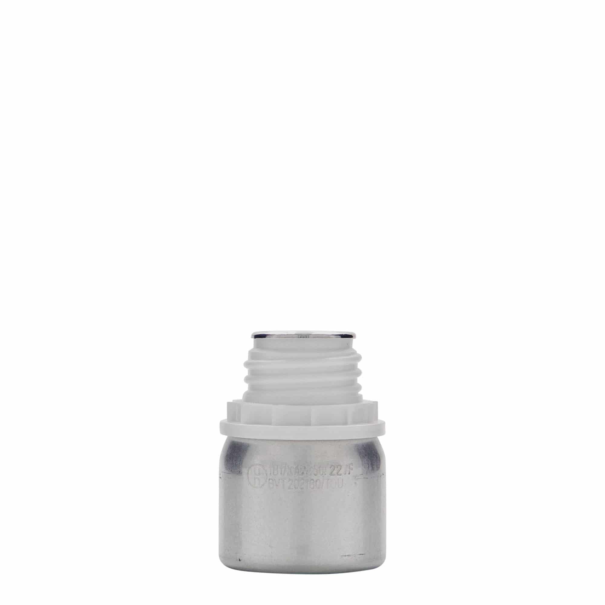 50 ml aluminijumska flaša, metal, srebrna, otvor: DIN 32