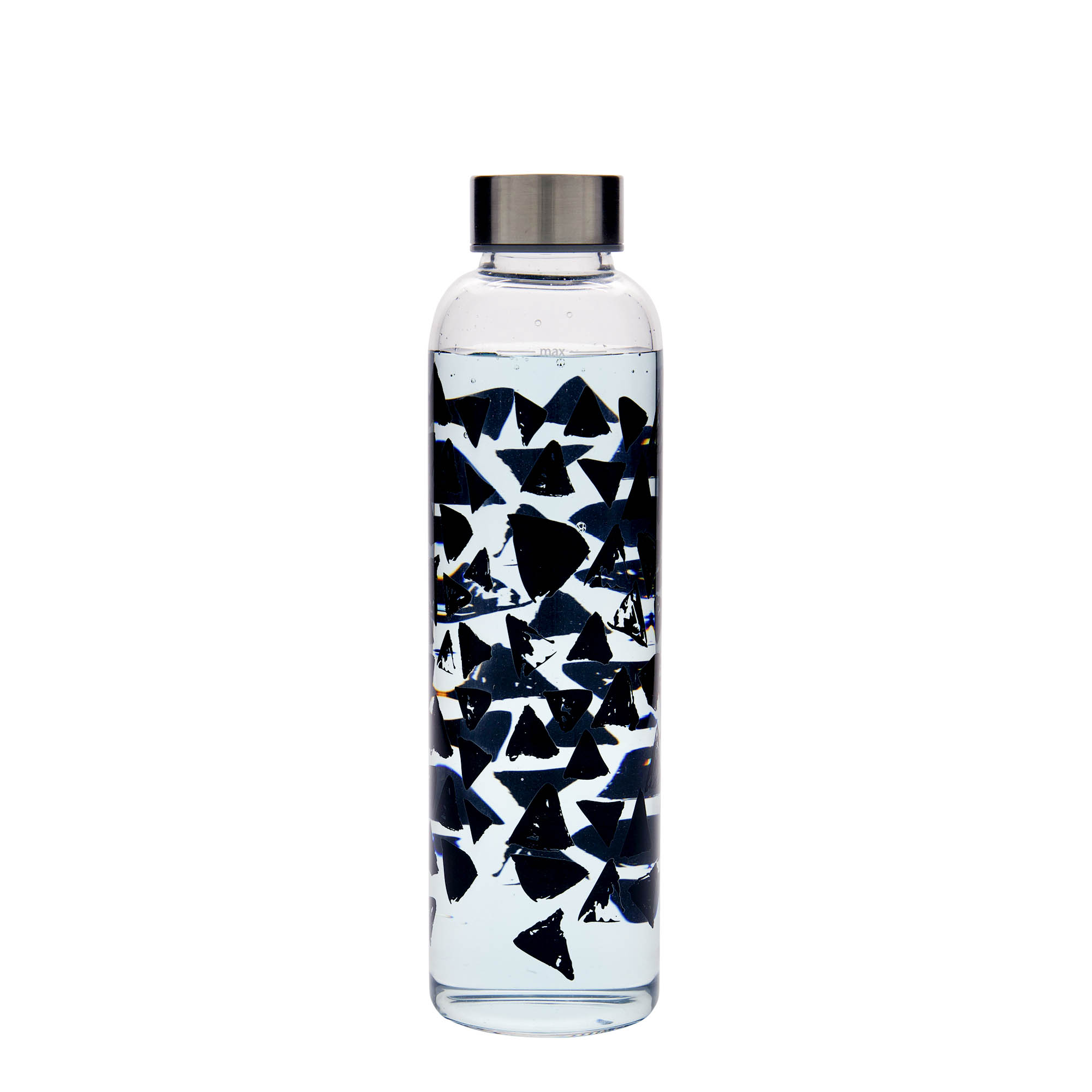 500 ml boca za piće 'Perseus - Crni trouglovi', otvor: navojni zatvarač 500 ml boca za piće 'Perseus - Crni trouglovi', otvor: navojni zatvarač
