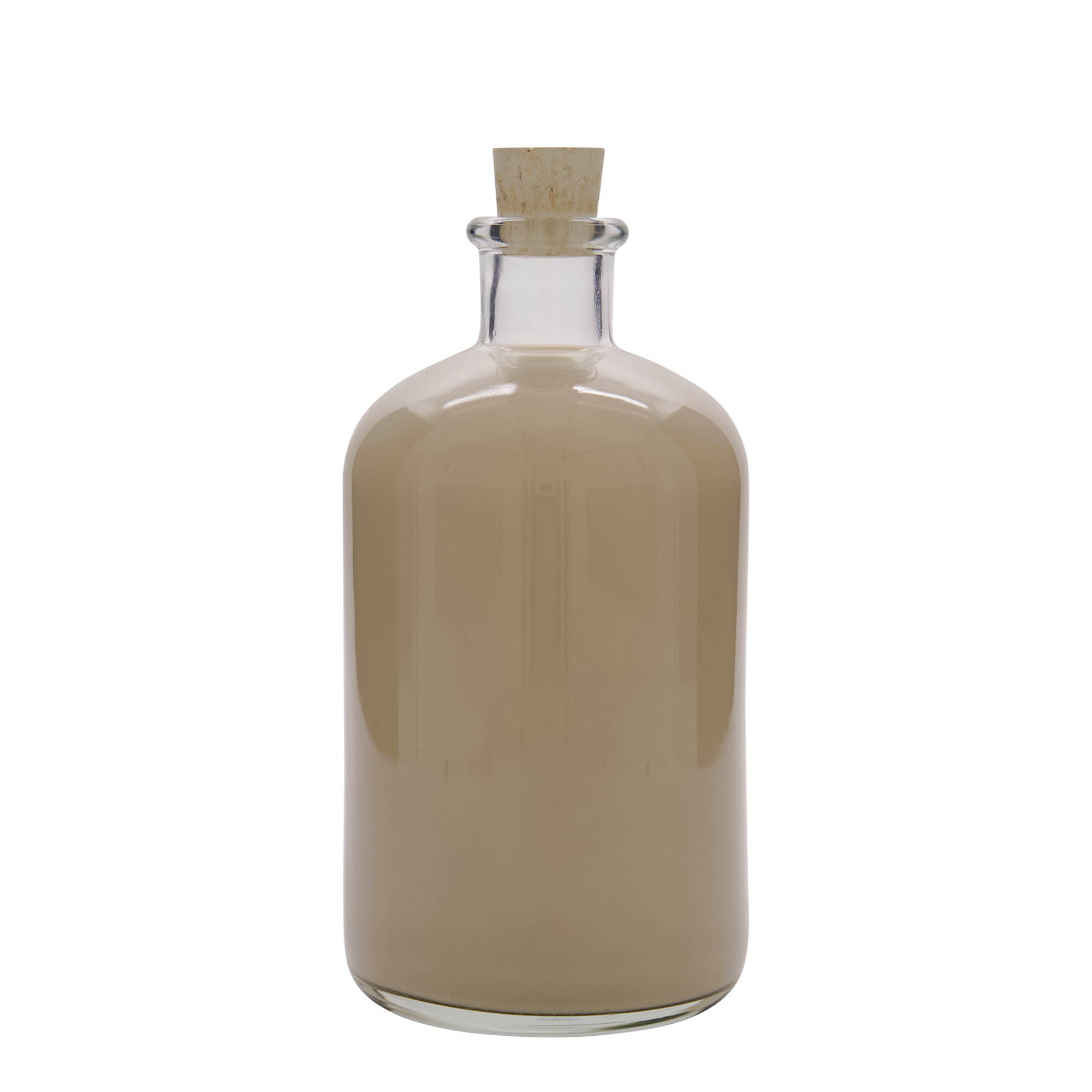 1.000 ml staklena boca apotekarska, otvor: pluta