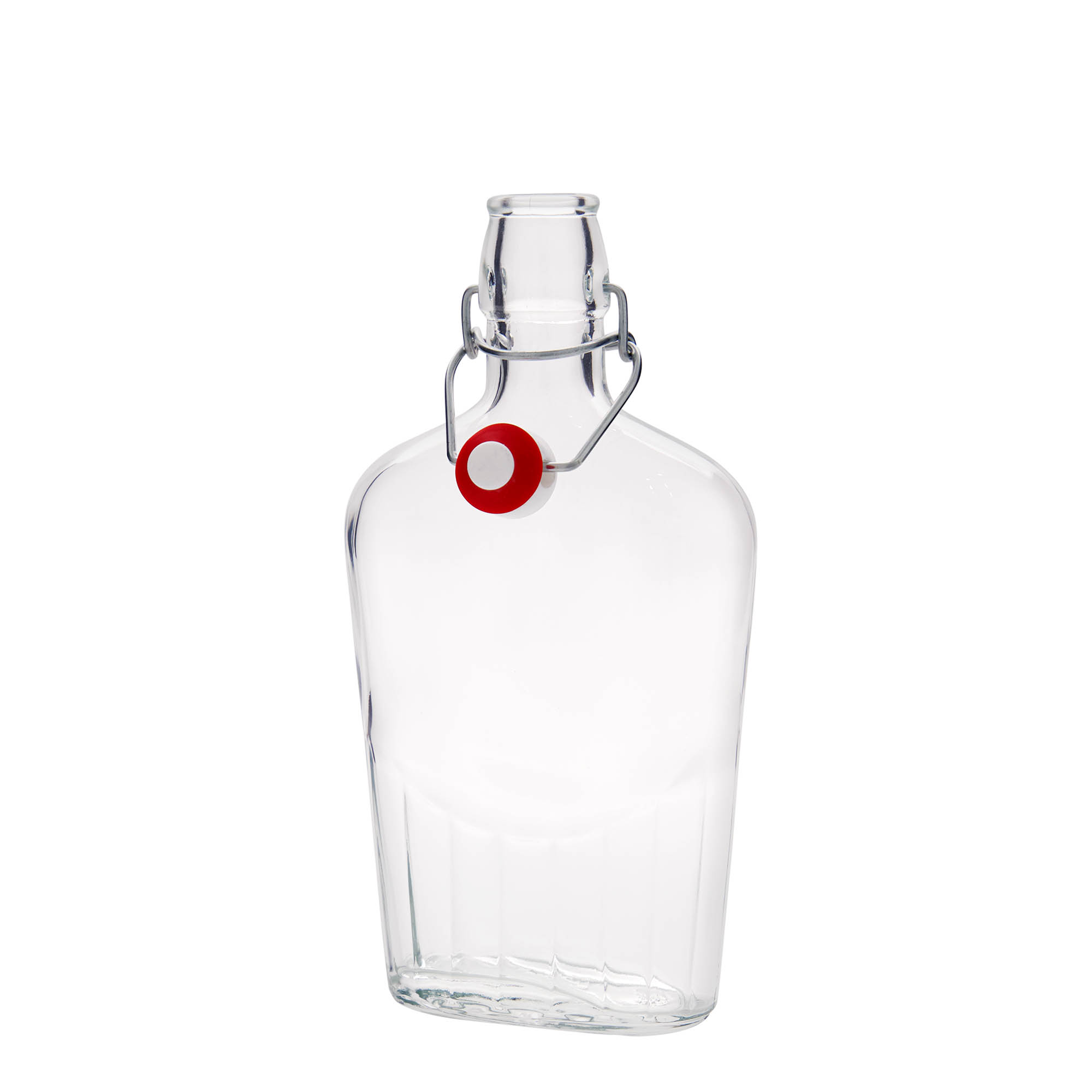 500 ml staklena boca 'Fiaschetta', ovalna, otvor: zatvarač sa kopčom 500 ml staklena boca 'Fiaschetta', ovalna, otvor: zatvarač sa kopčom