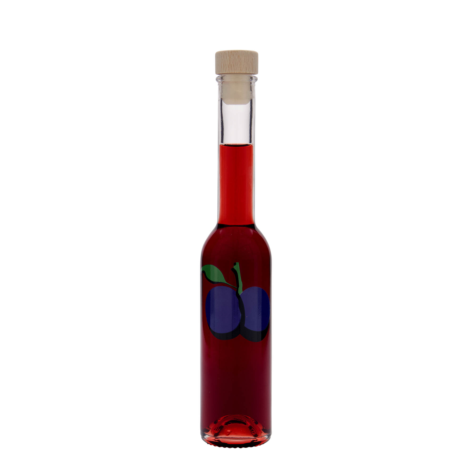 200 ml staklena flaša 'Opera', motiv: šljiva, grlo: pluta 200 ml staklena flaša 'Opera', motiv: šljiva, grlo: pluta