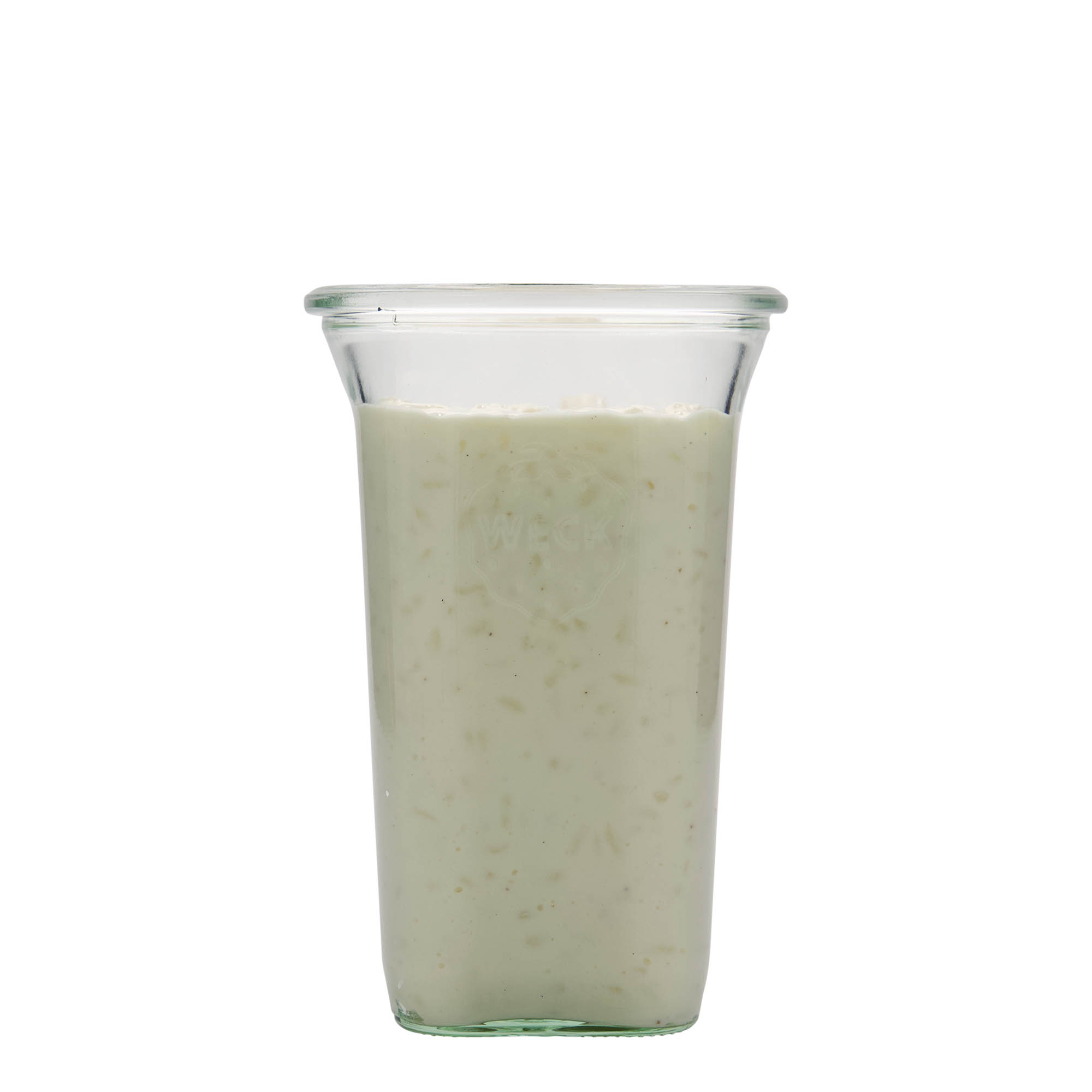 795 ml WECK-Quadroglas, kvadratno, otvor: okrugli rub