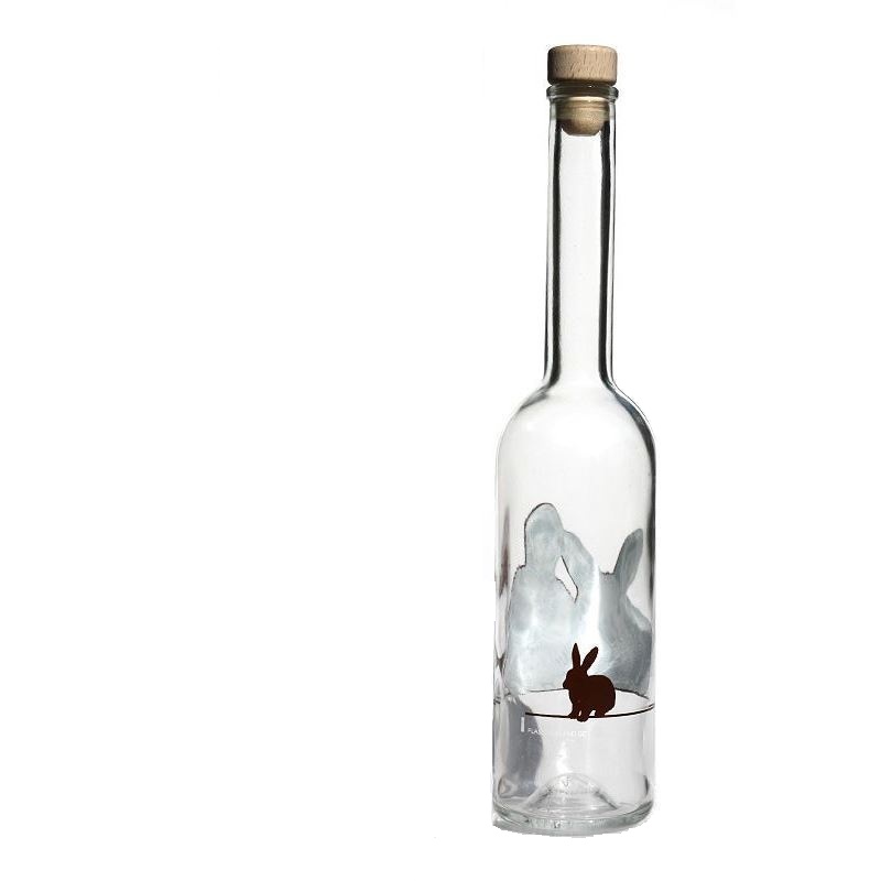 500 ml staklena flaša 'Opera', motiv: Zec, grlo: plutа