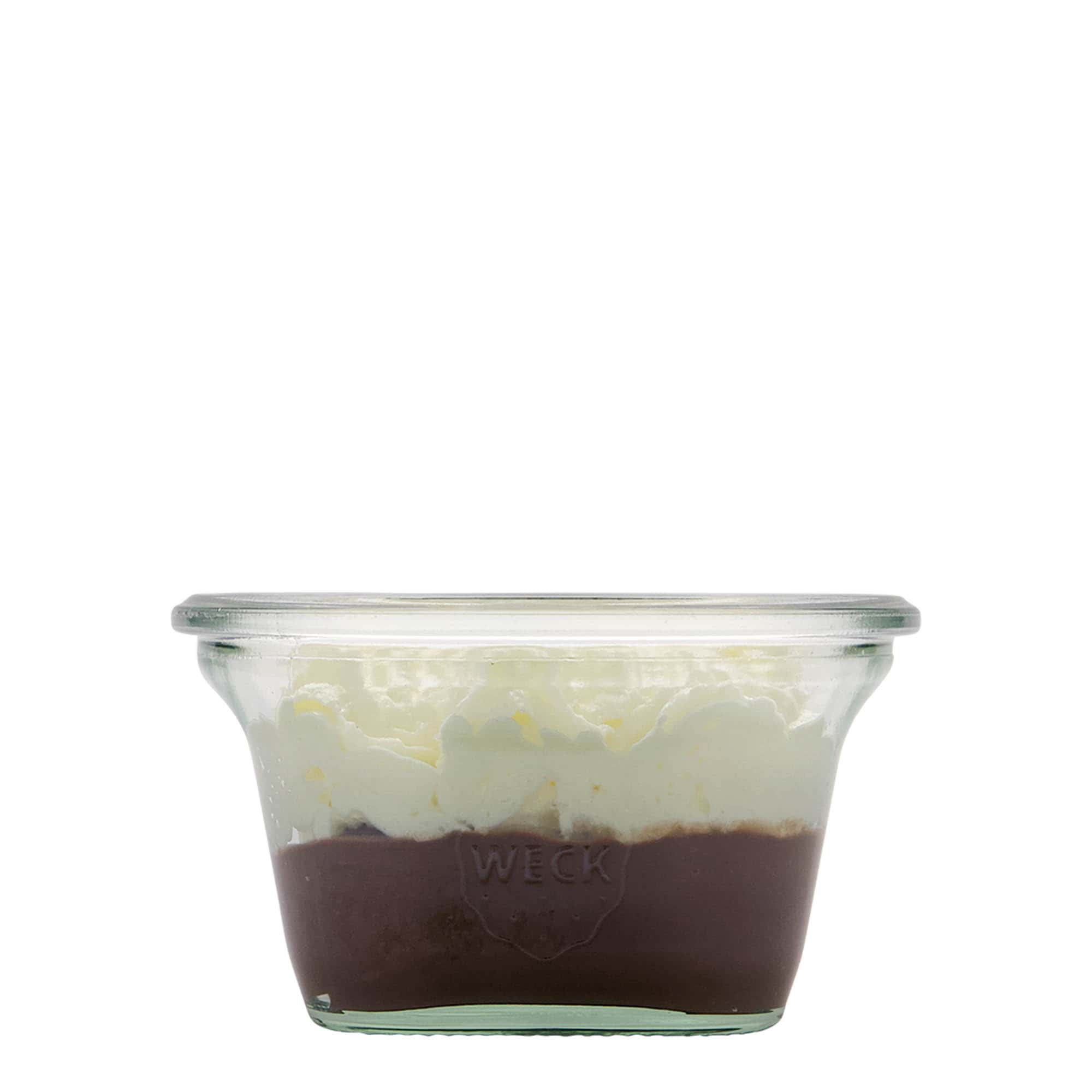 290 ml WECK-Quadroglas, kvadratno, otvor: okrugli rub