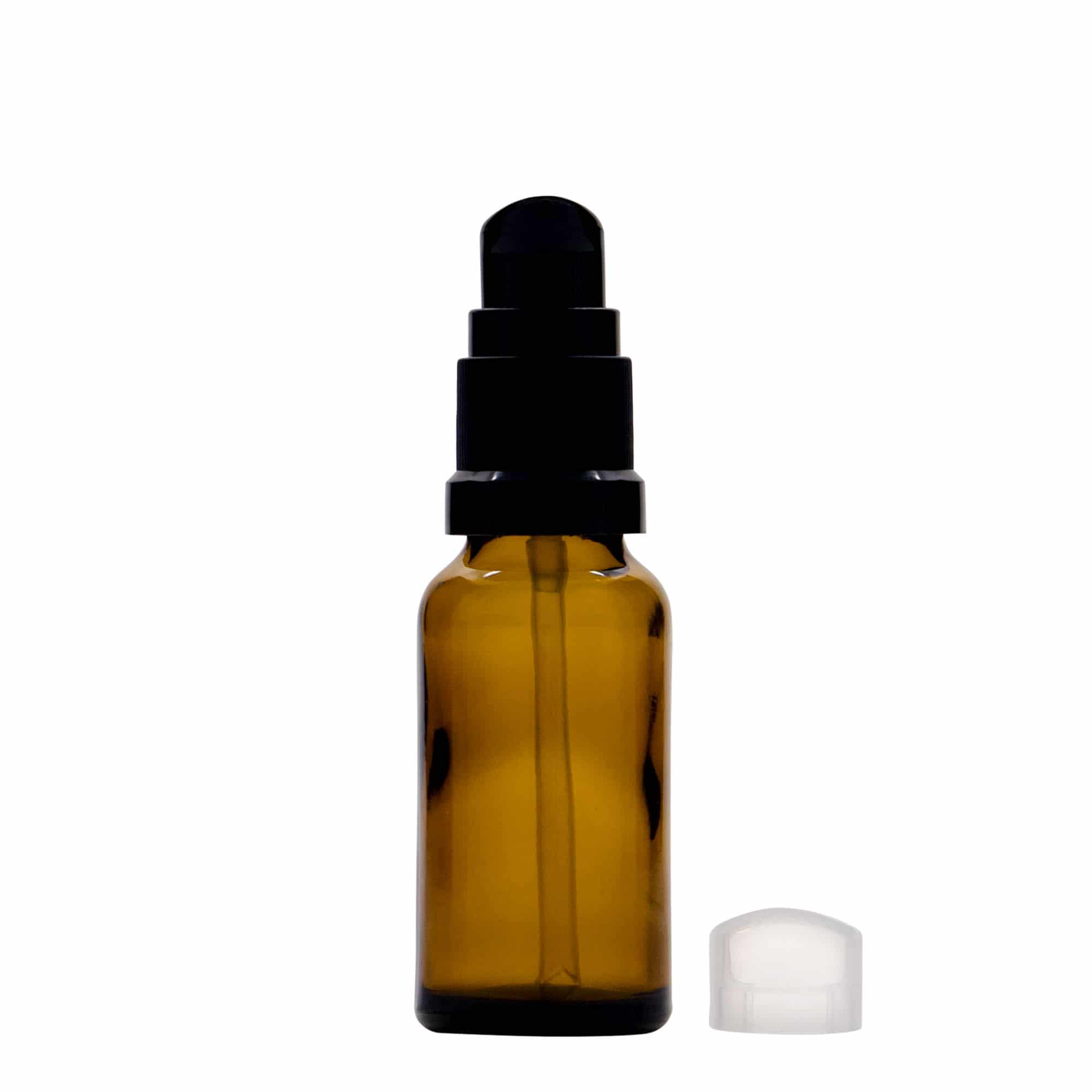 20 ml medicinska bočica sa pumpicom za losion, staklo, braon, grlo: DIN 18