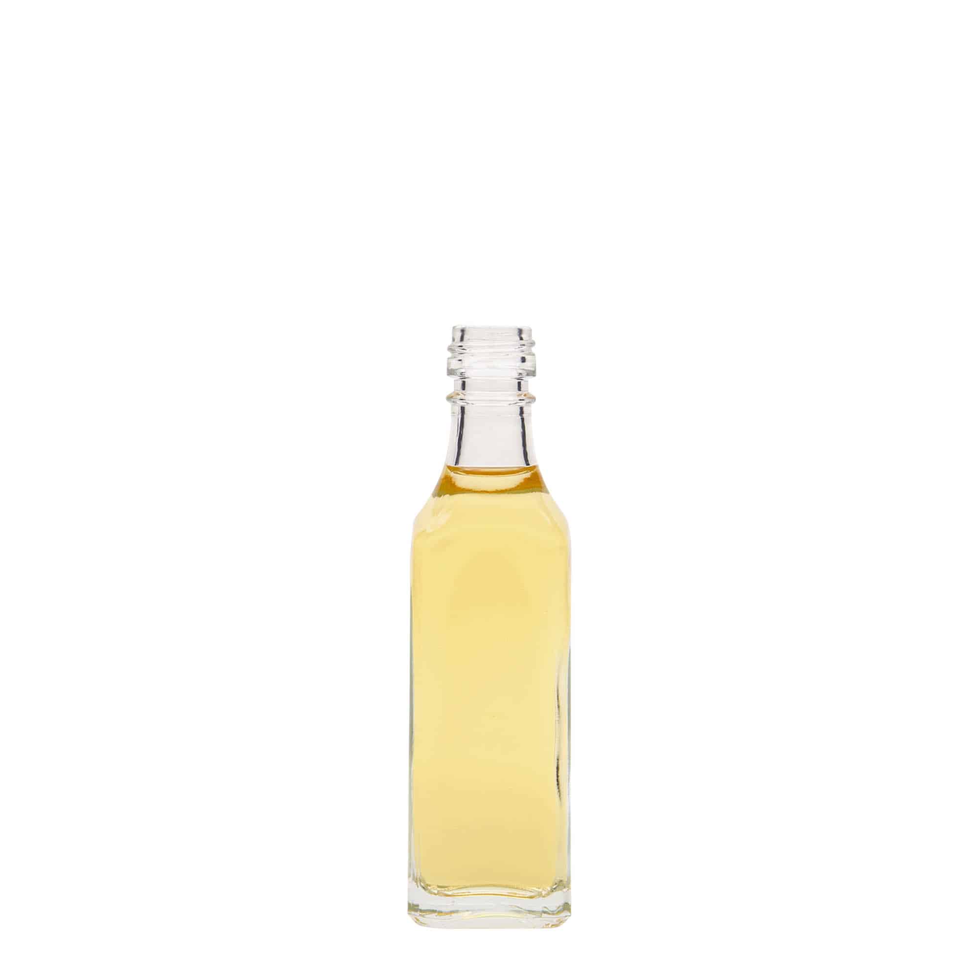 50 ml staklena flaša 'Siena', kvadratna, otvor: PP 18