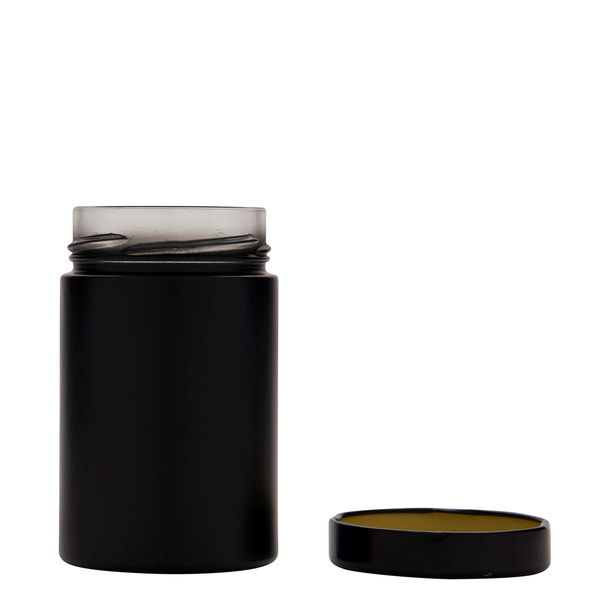 Okrugla tegla od 327 ml 'Aurora', crna, otvor: Deep-Twist-Off (DTO 66)