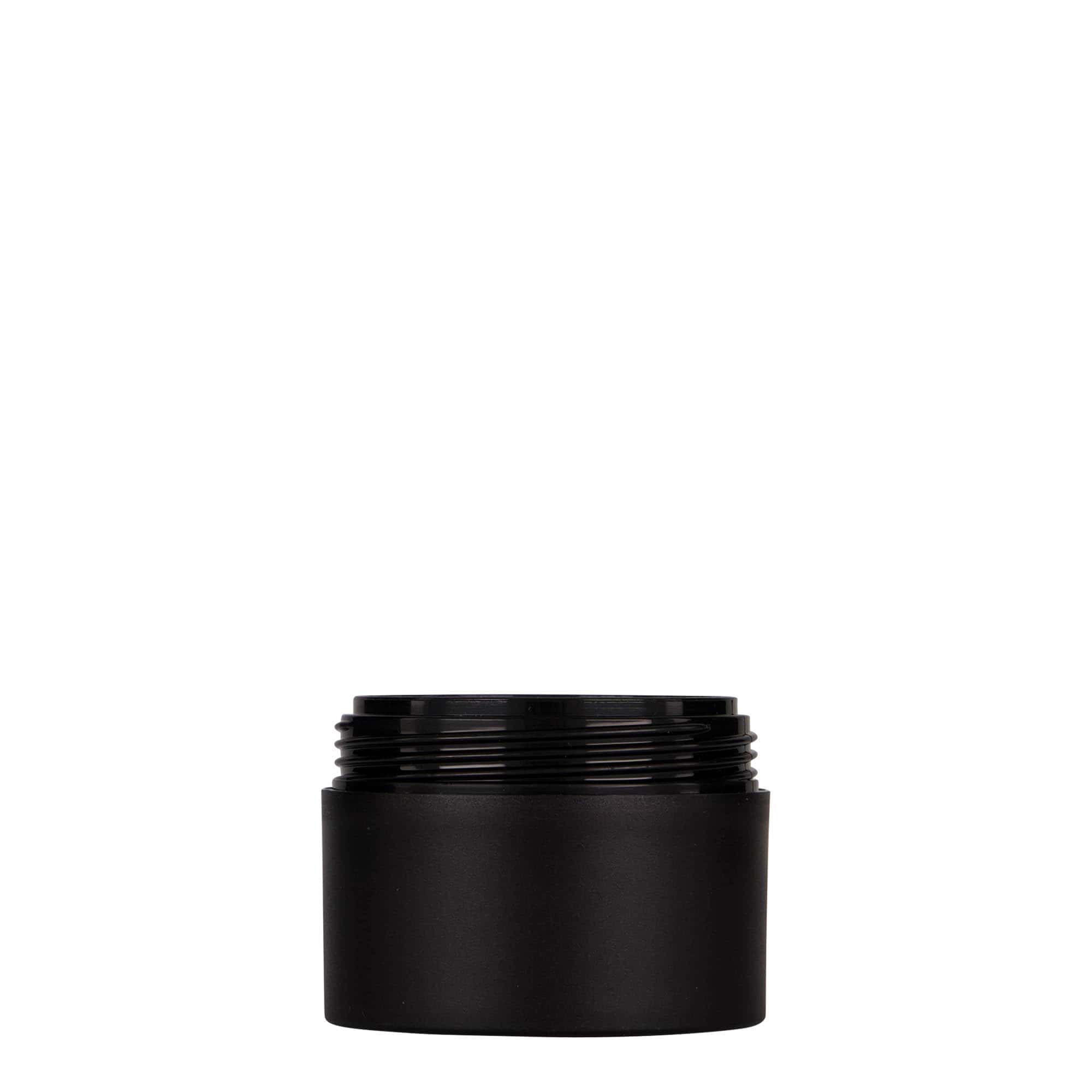 50 ml plastična posuda 'Antonella', PP, crna, otvor: navojni zatvarač