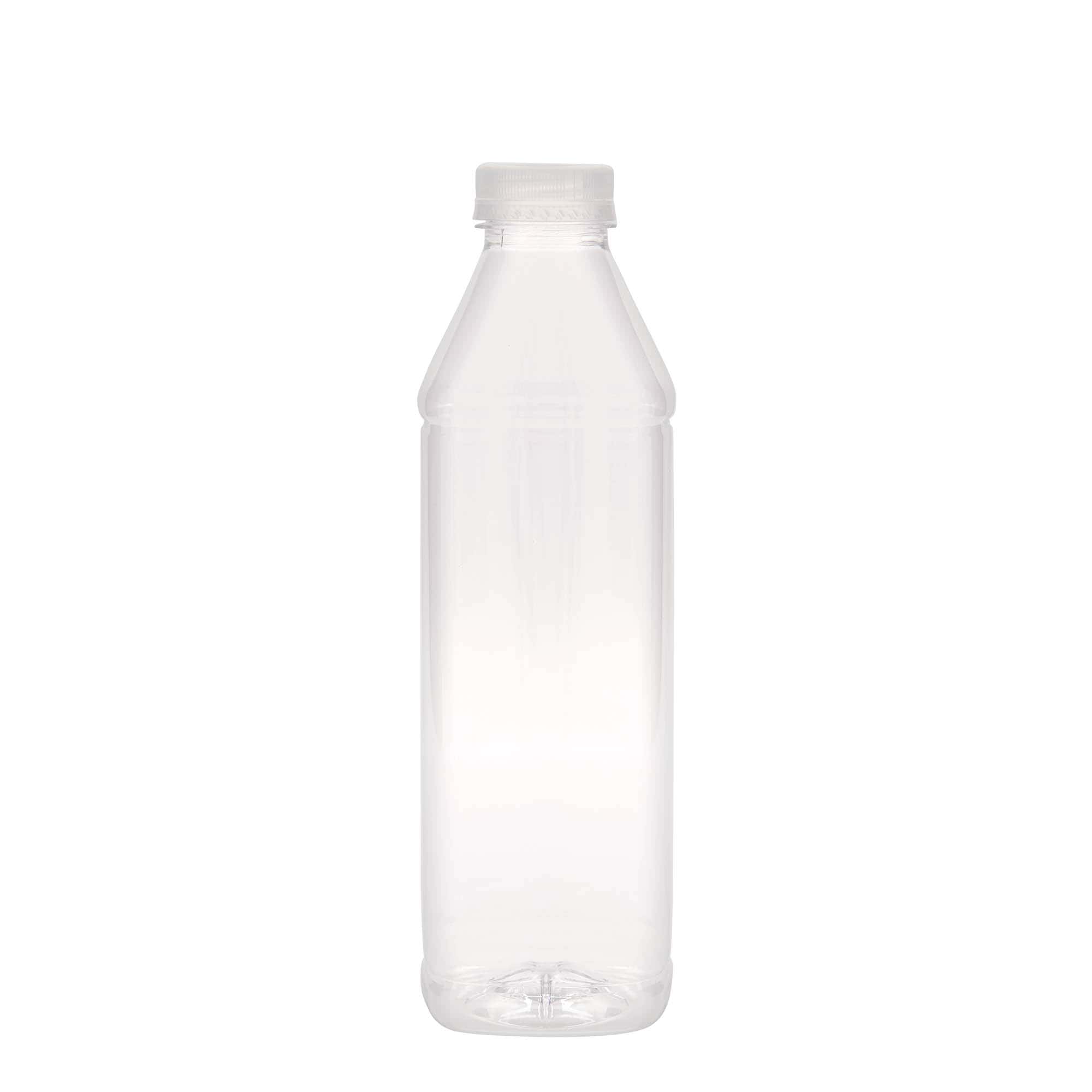1.000 ml PET-flaša 'Milk and Juice Carré', kvadratna, plastika, grlo: 38 mm