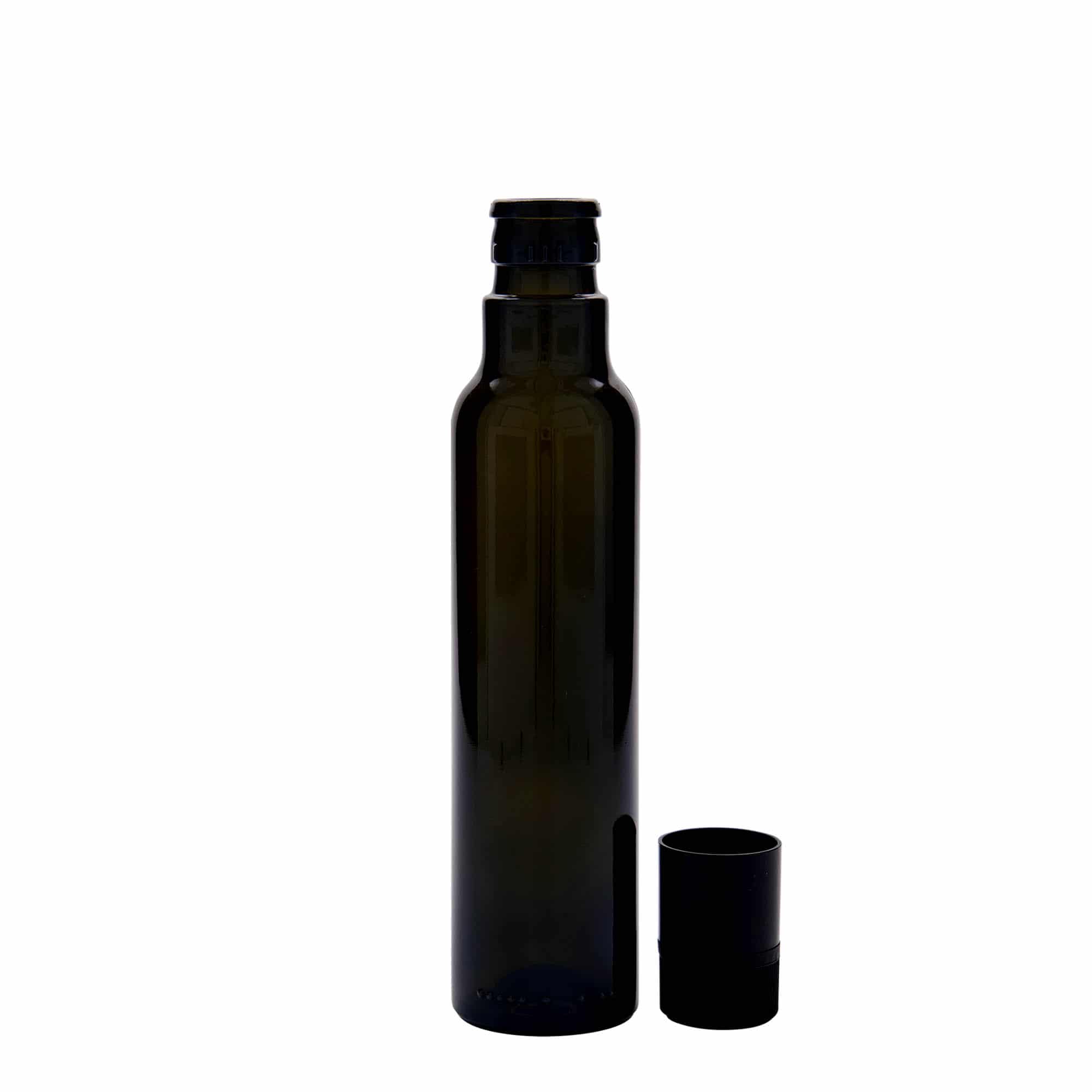 Boca za sirće/ulje od 250 ml 'Willy New', staklo, antik zelena, otvor: DOP