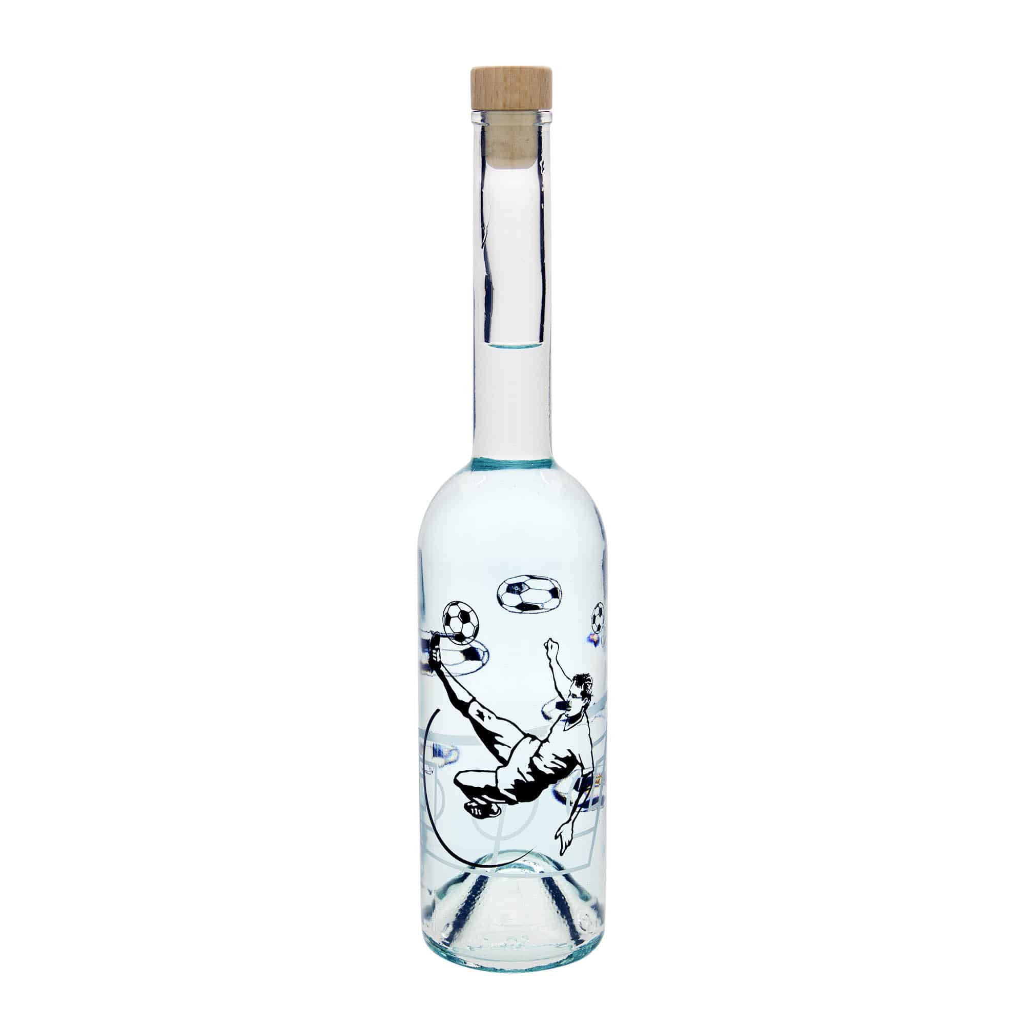 500 ml staklena flaša 'Opera', motiv: fudbaler, grlo: pluto