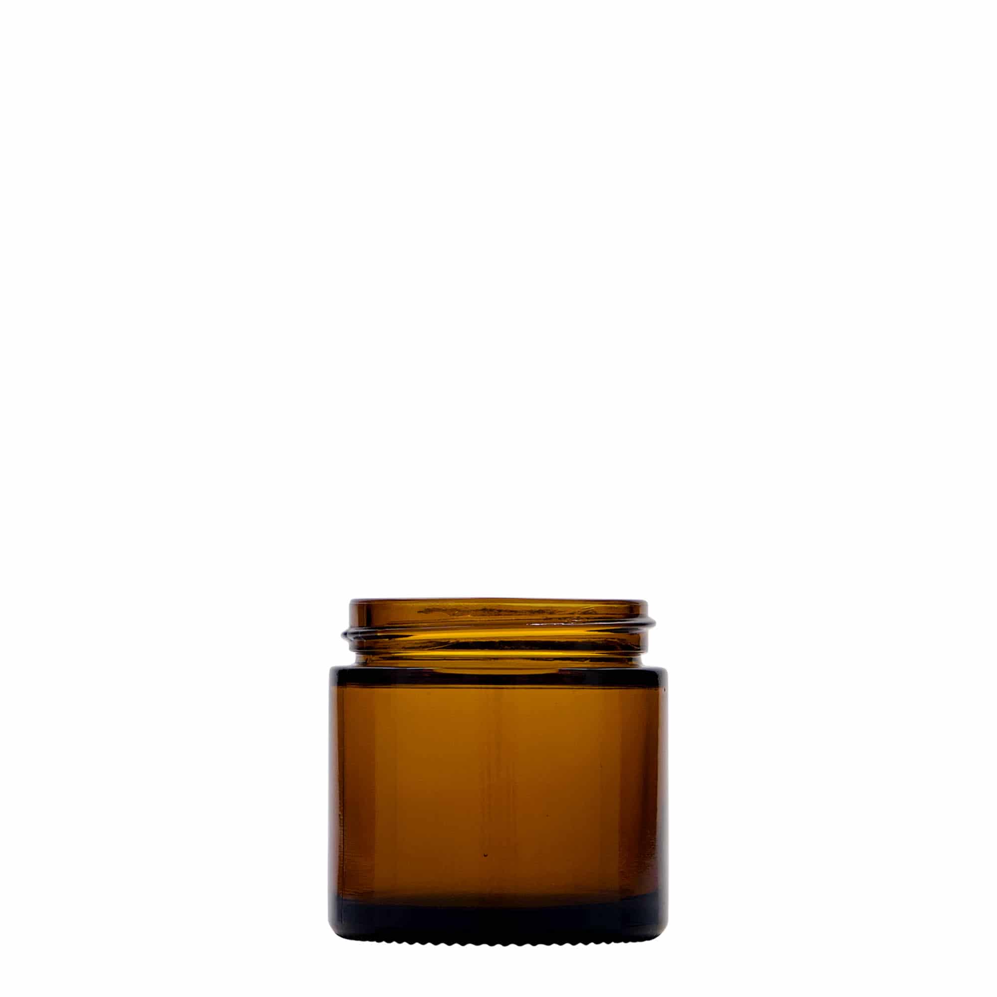 60 ml teglu 'Brown Line', staklo, braon, otvor: navojni zatvarač