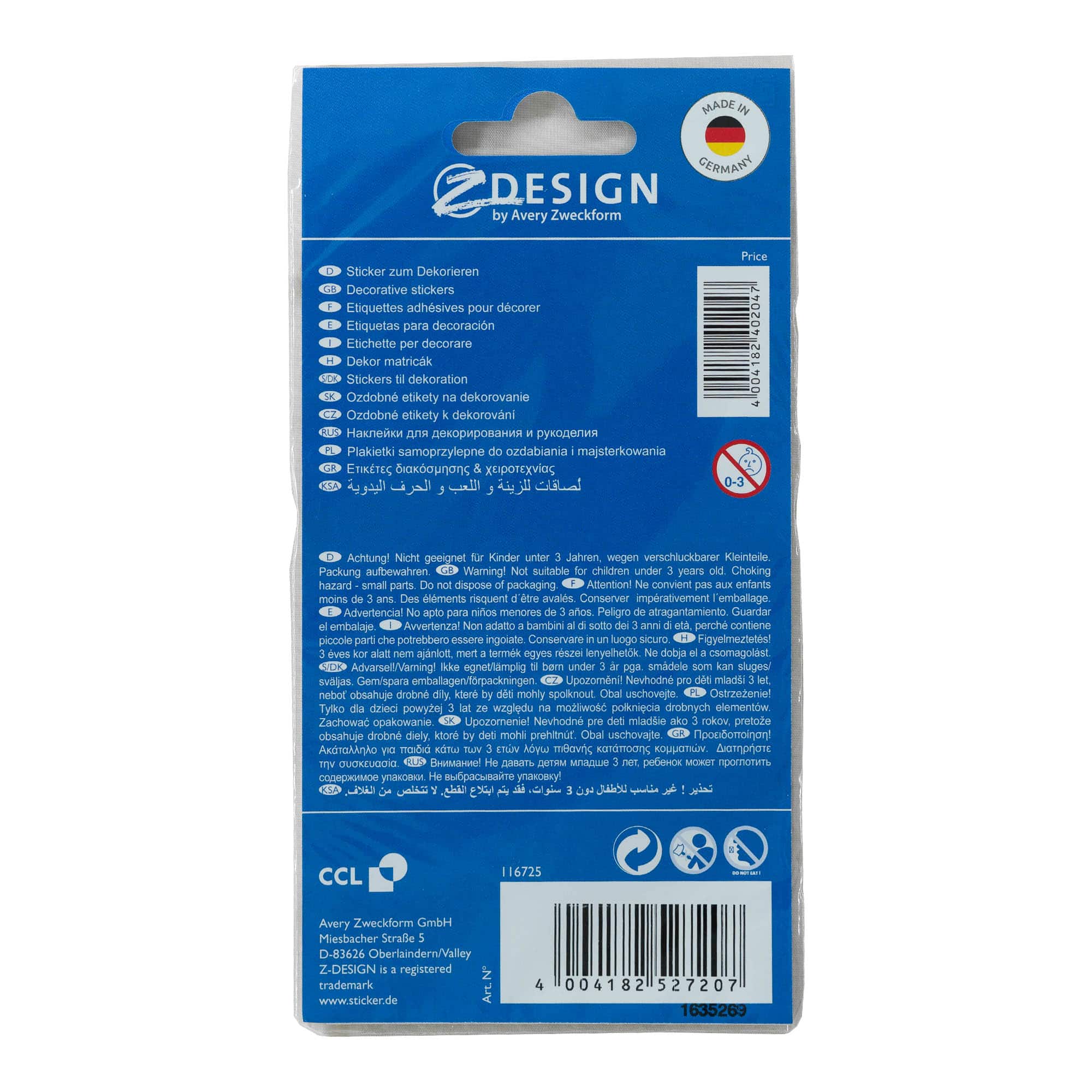 Zweckform nalepnice 'Božić', papir, zlatno-srebrne