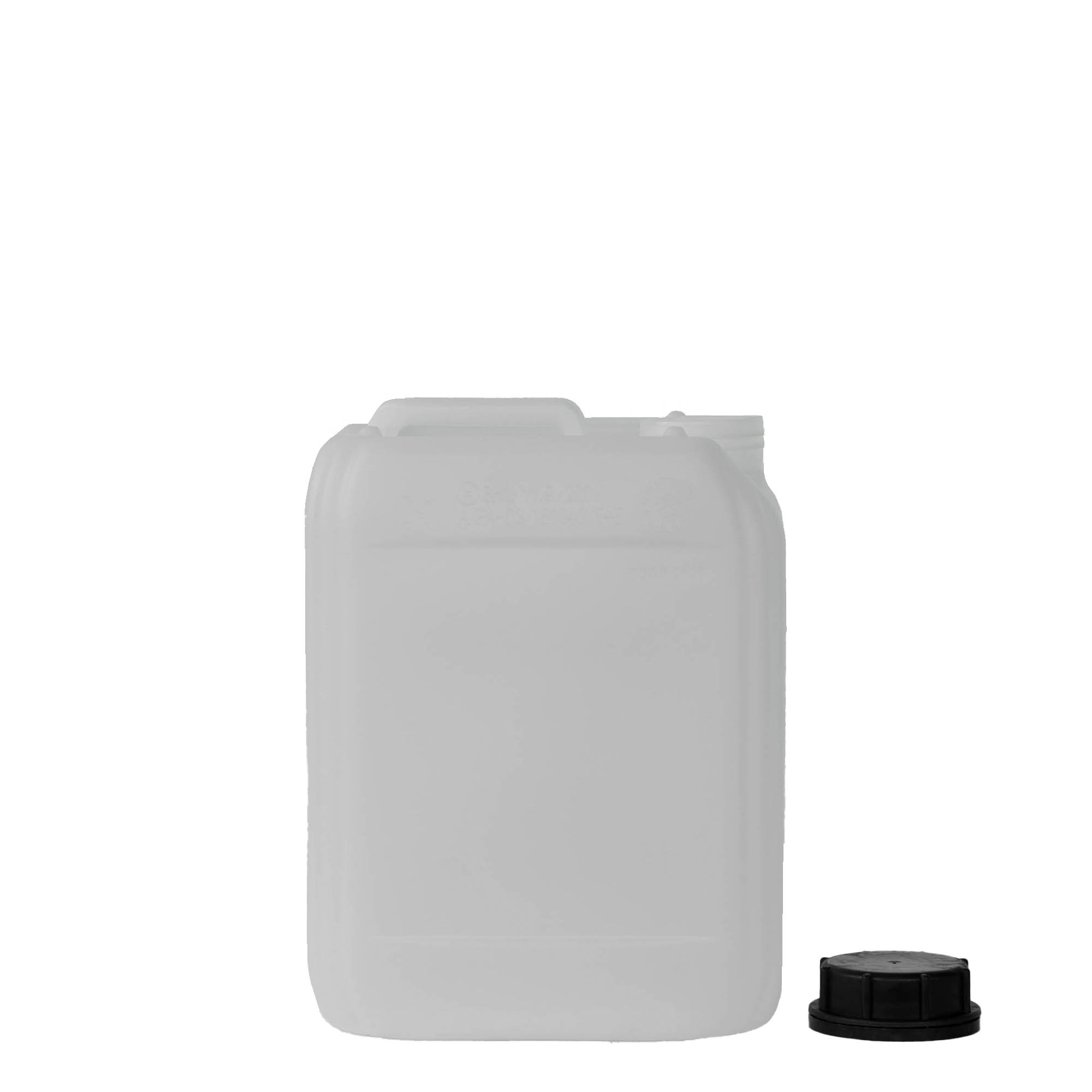 5 l kanister, pravougaoni, HDPE-plastika, prirodno, otvor: ND 55